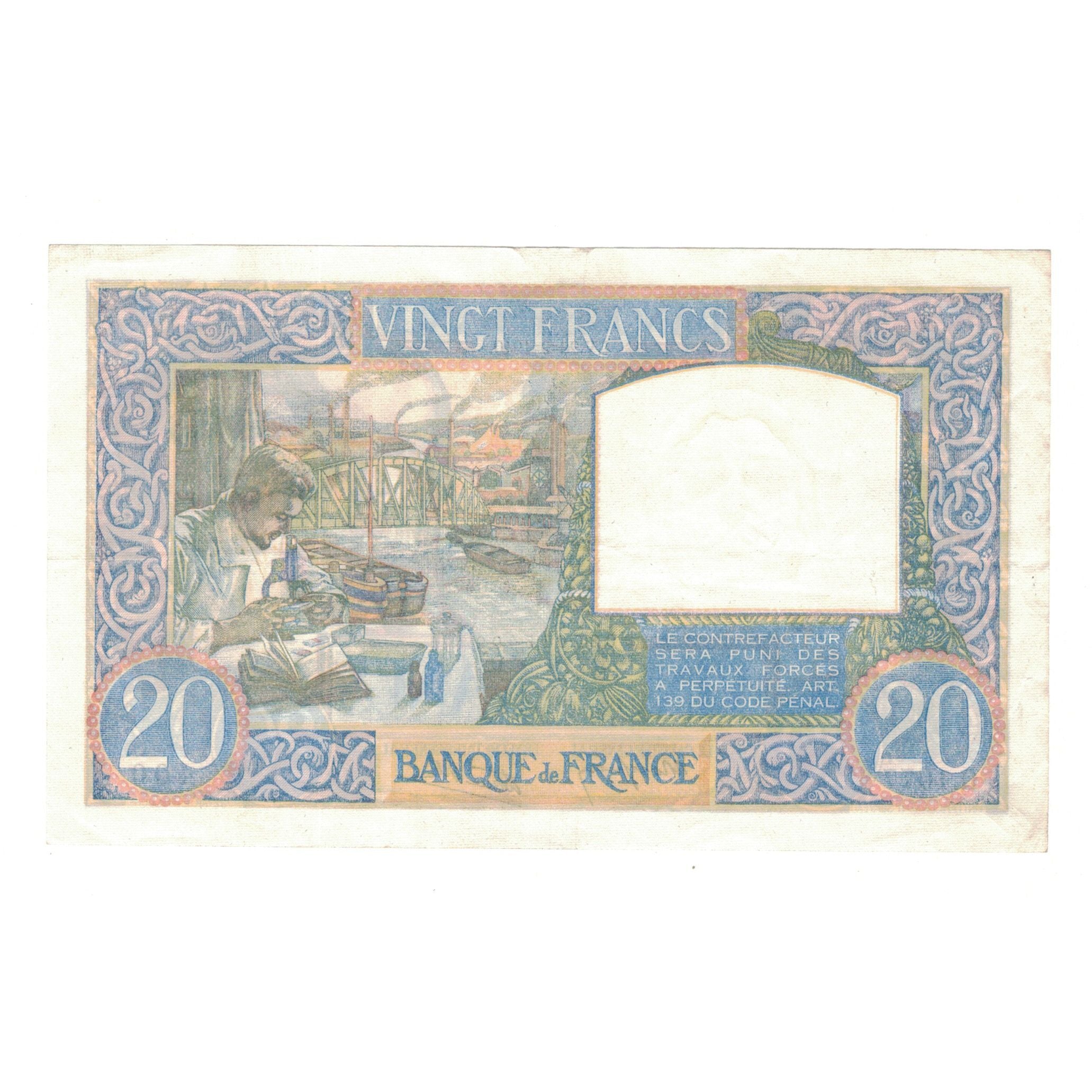 Frankreich, 20 Francs, Science et Travail, 1940, Q.1077, SS+, Fayette:12.7