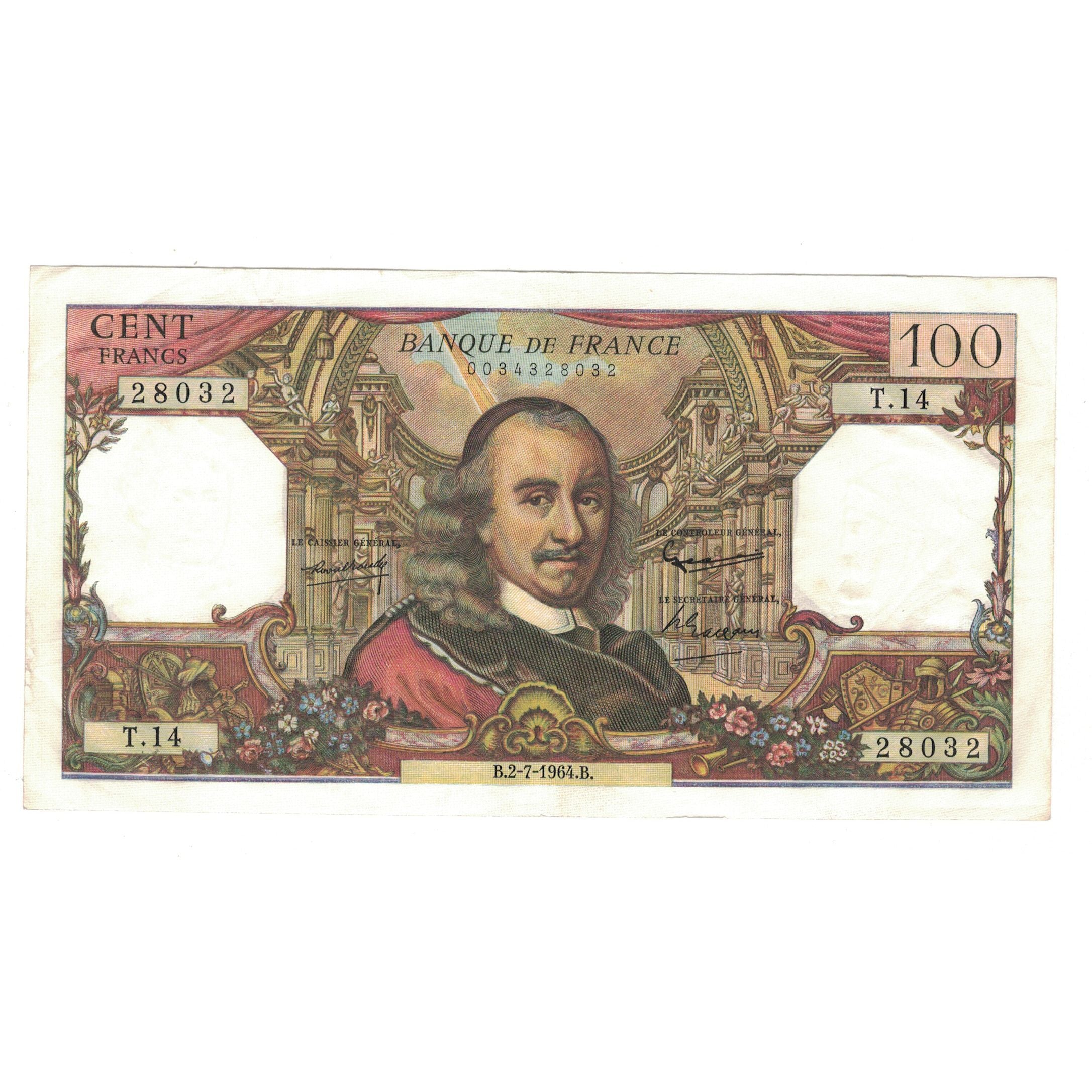 Frankreich, 100 Francs, Corneille, 1964, T.14, SS+, Fayette:65.2, KM:149a