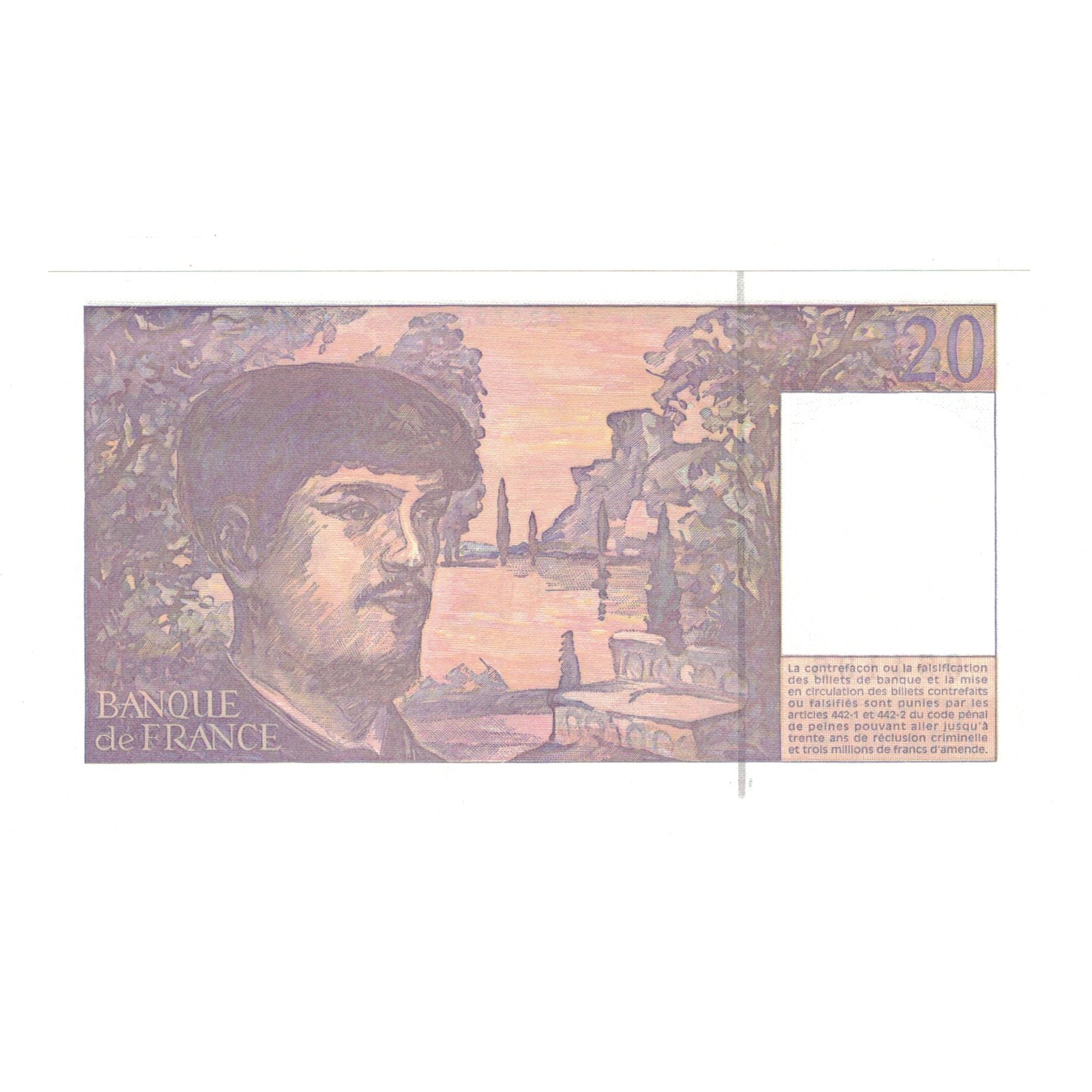 Francia, 20 Francs, Debussy, 1997, O.062, UNC, Fayette:66TER.2A62, KM:151i