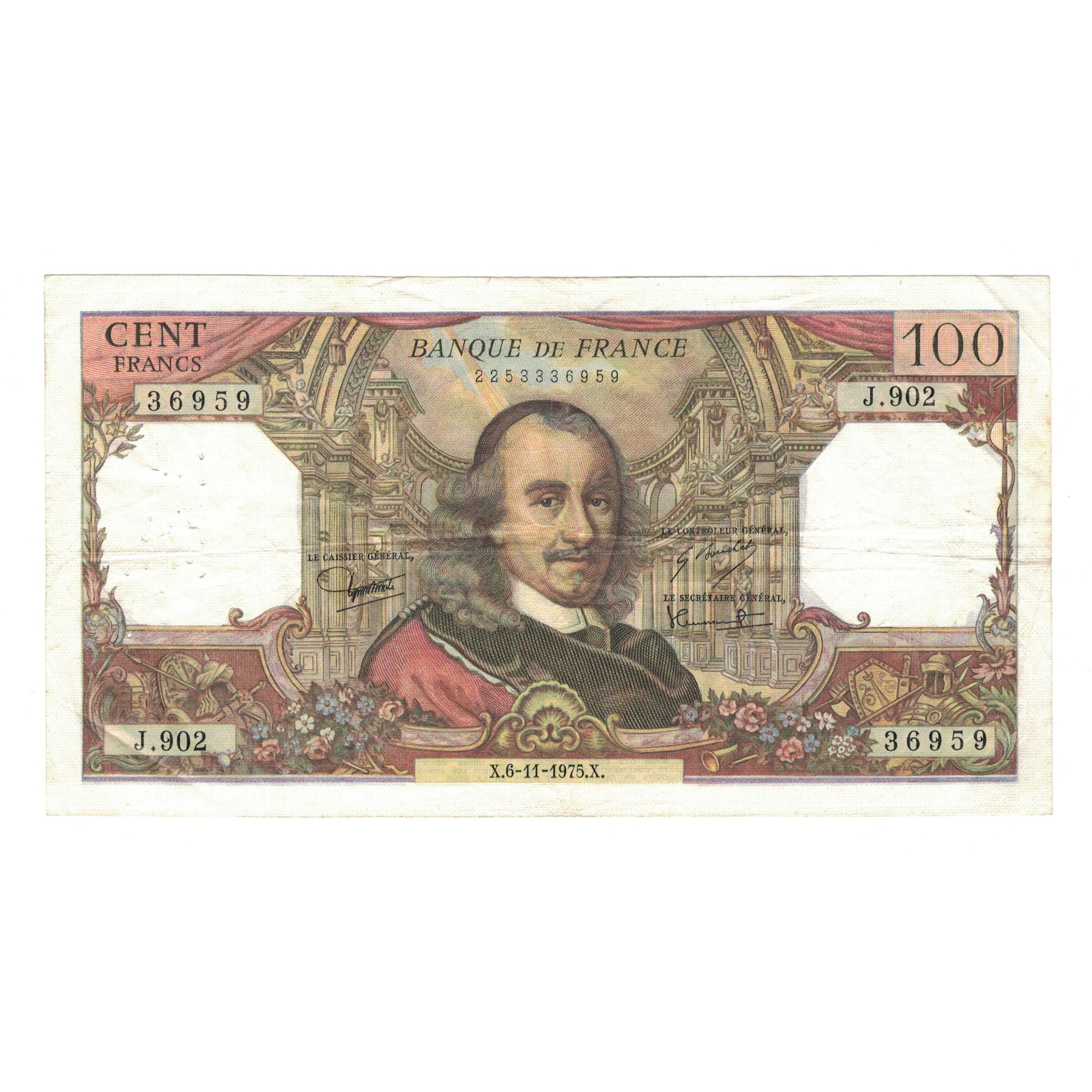 Francia, 100 Francs, Corneille, 1975, J.902, MB+, Fayette:65.50, KM:149e