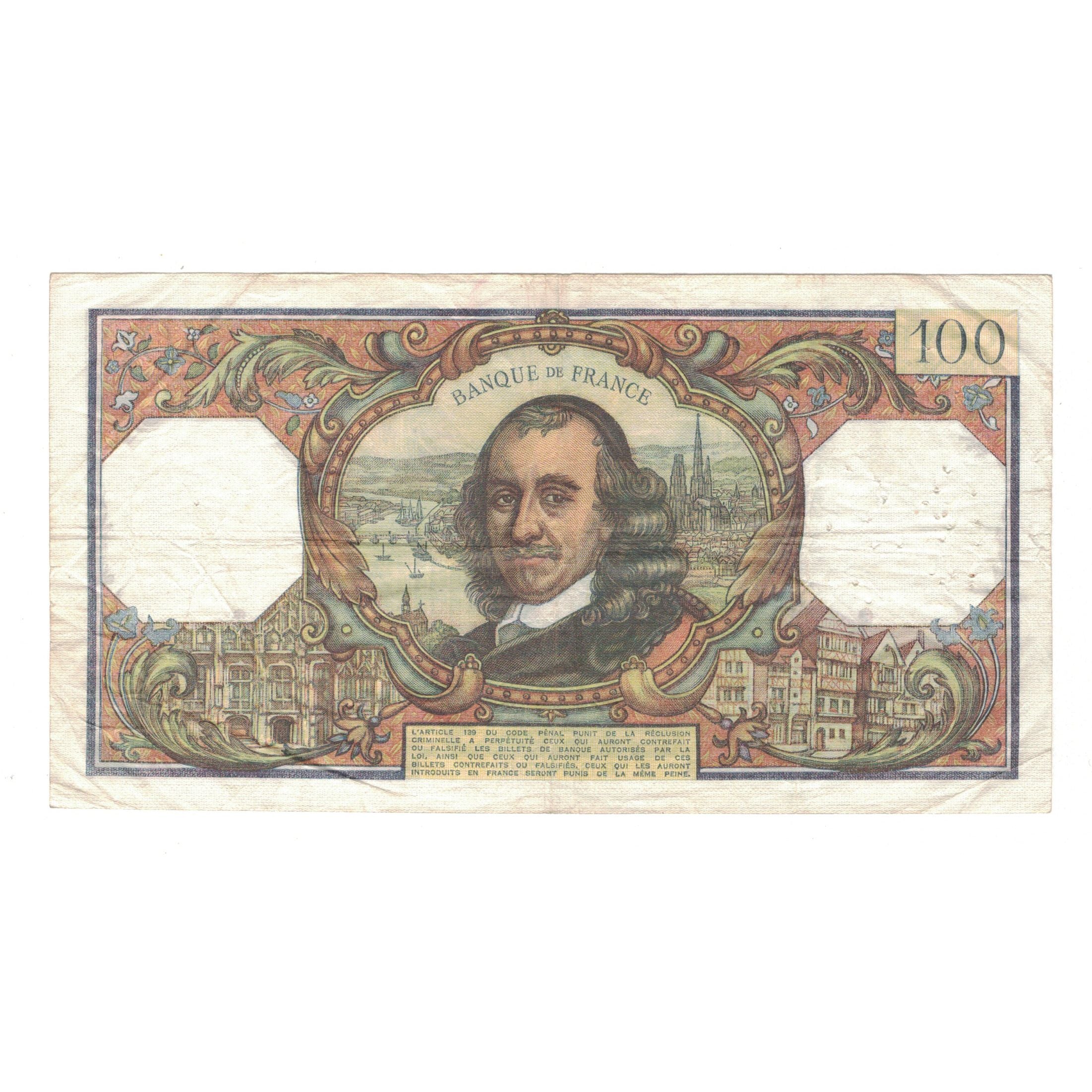 Francja, 100 Francs, Corneille, 1975, E.872, VF(30-35), Fayette:65.49, KM:149e