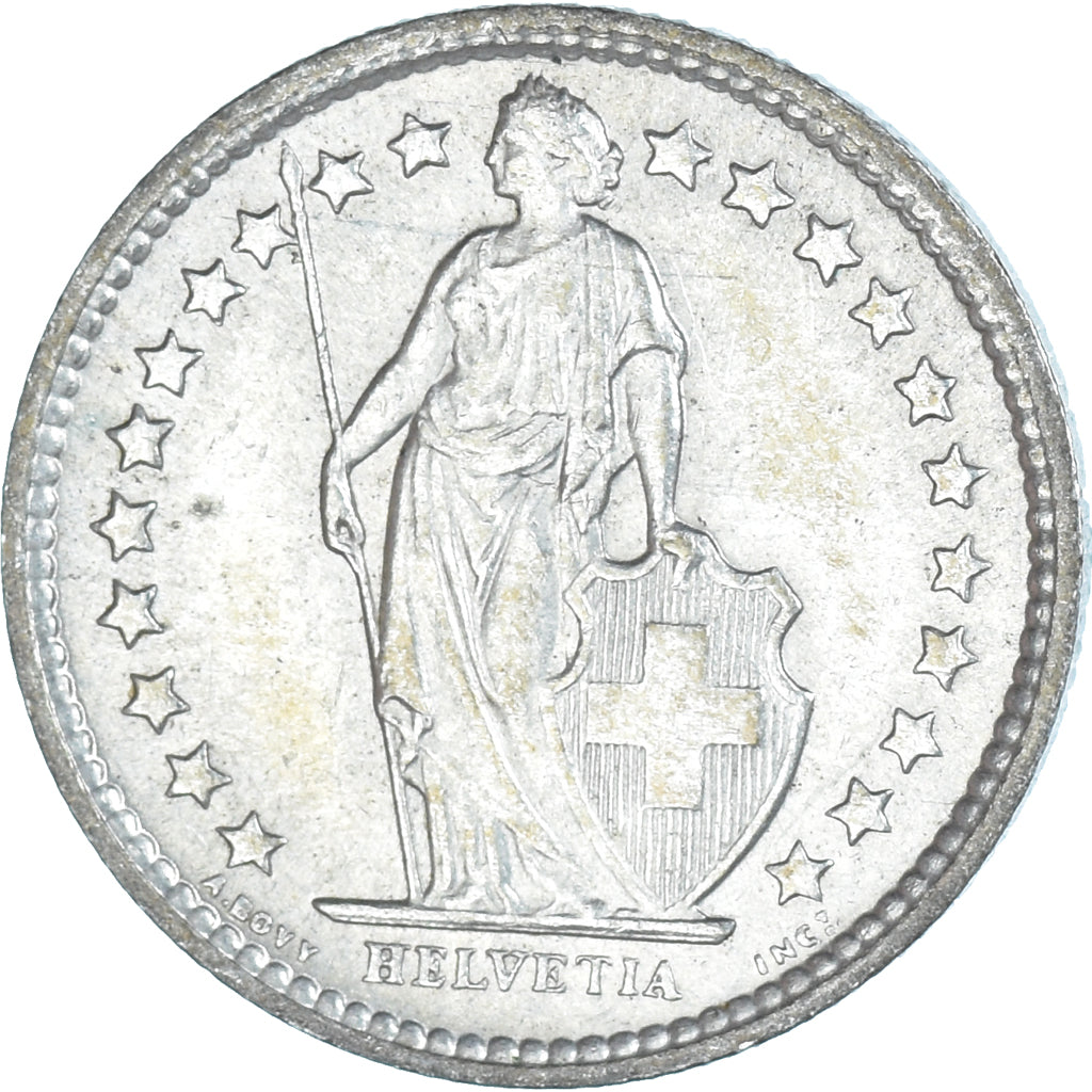 Münze, Schweiz, 1/2 Franc, 1962