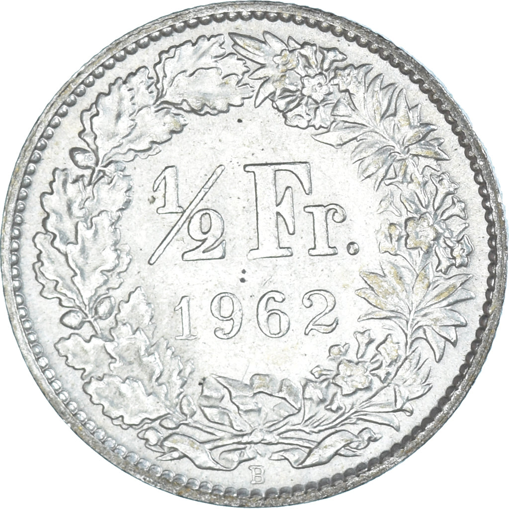 Münze, Schweiz, 1/2 Franc, 1962