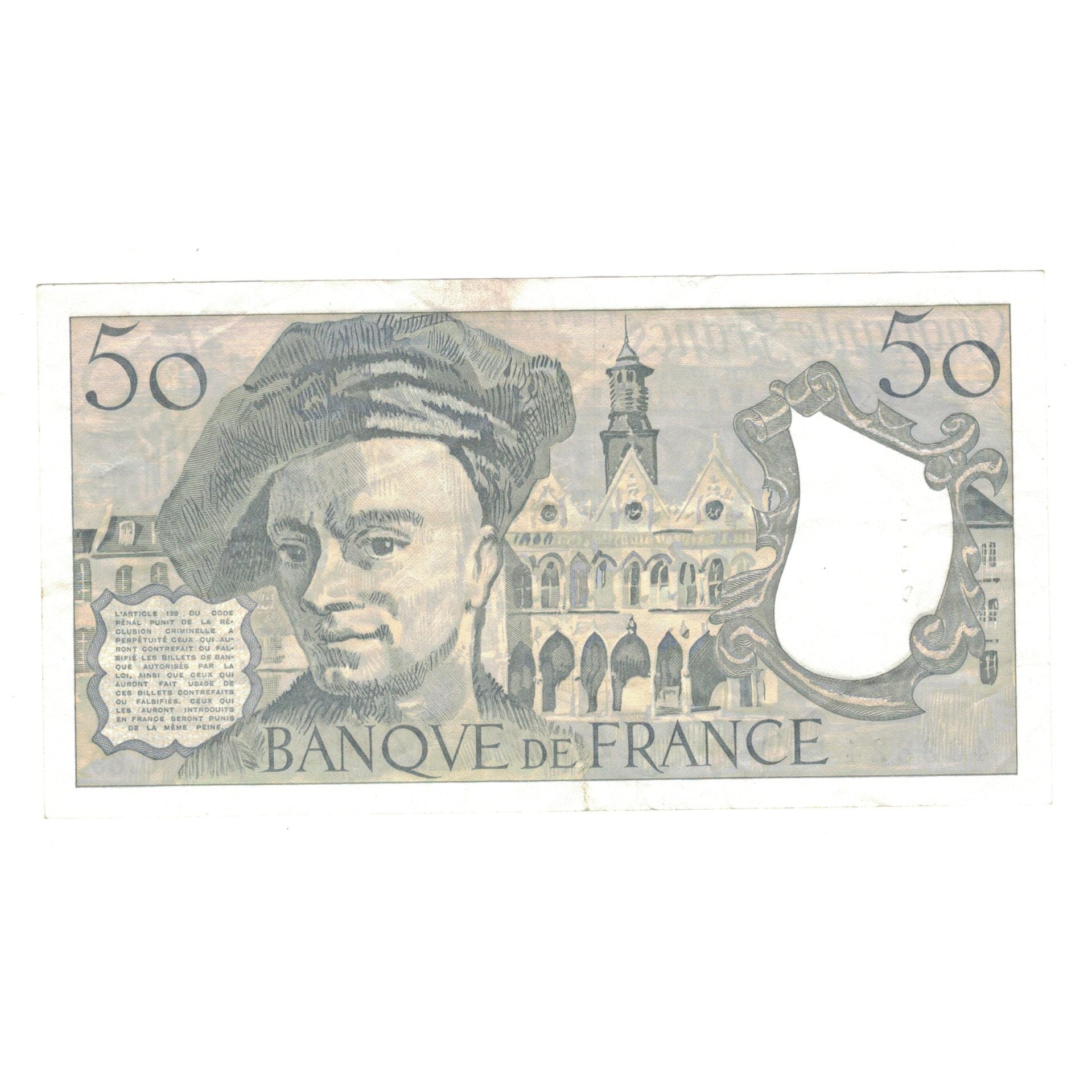 Francia, 50 Francs, Quentin de La Tour, 1991, U.69 433824, MBC, Fayette:67.17