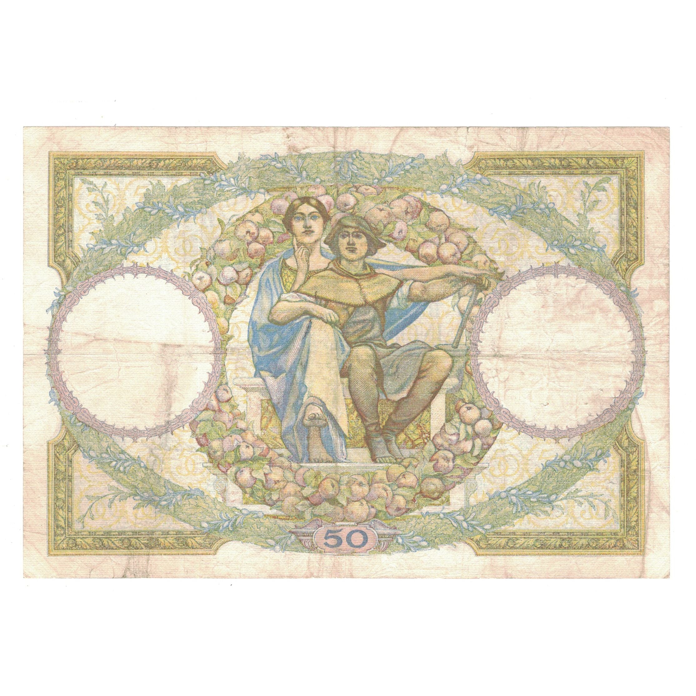 França, 50 Francs, Luc Olivier Merson, 1934, E.15633, VF(30-35), Fayette:16.5