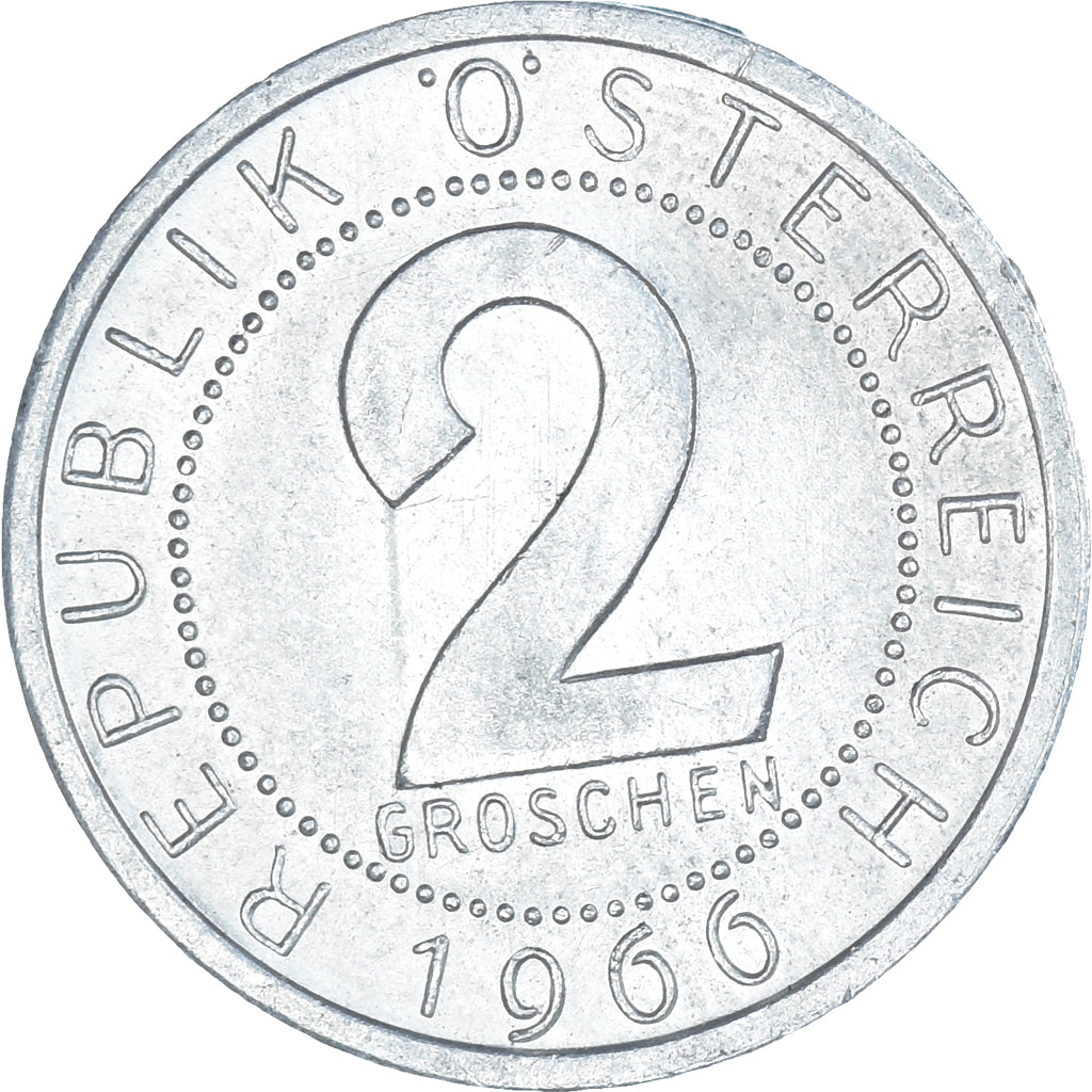 Moneta, Austria, 2 Groschen, 1966