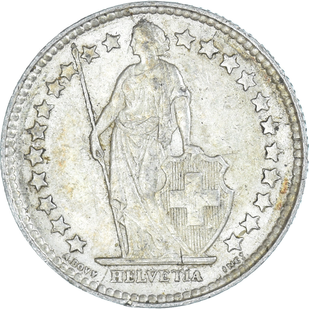 Coin, Switzerland, 1/2 Franc, 1952