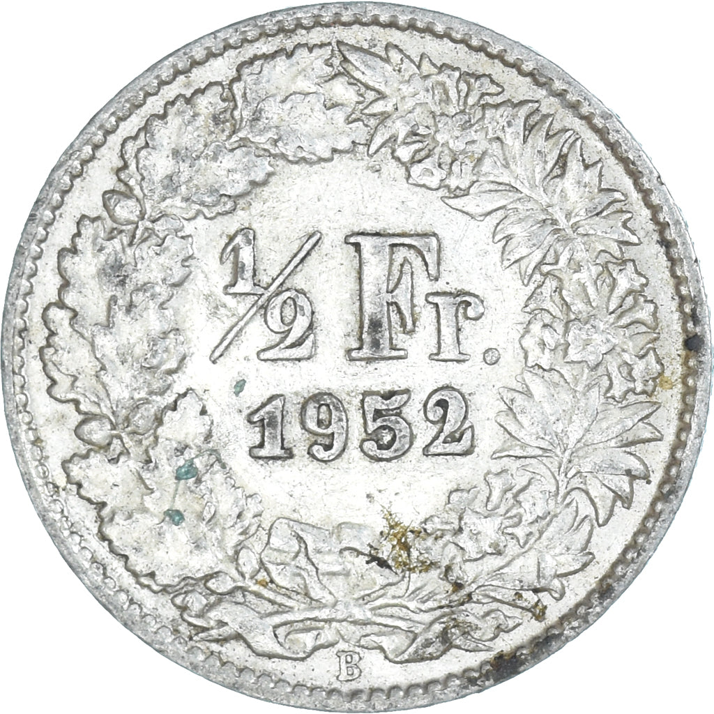 Coin, Switzerland, 1/2 Franc, 1952