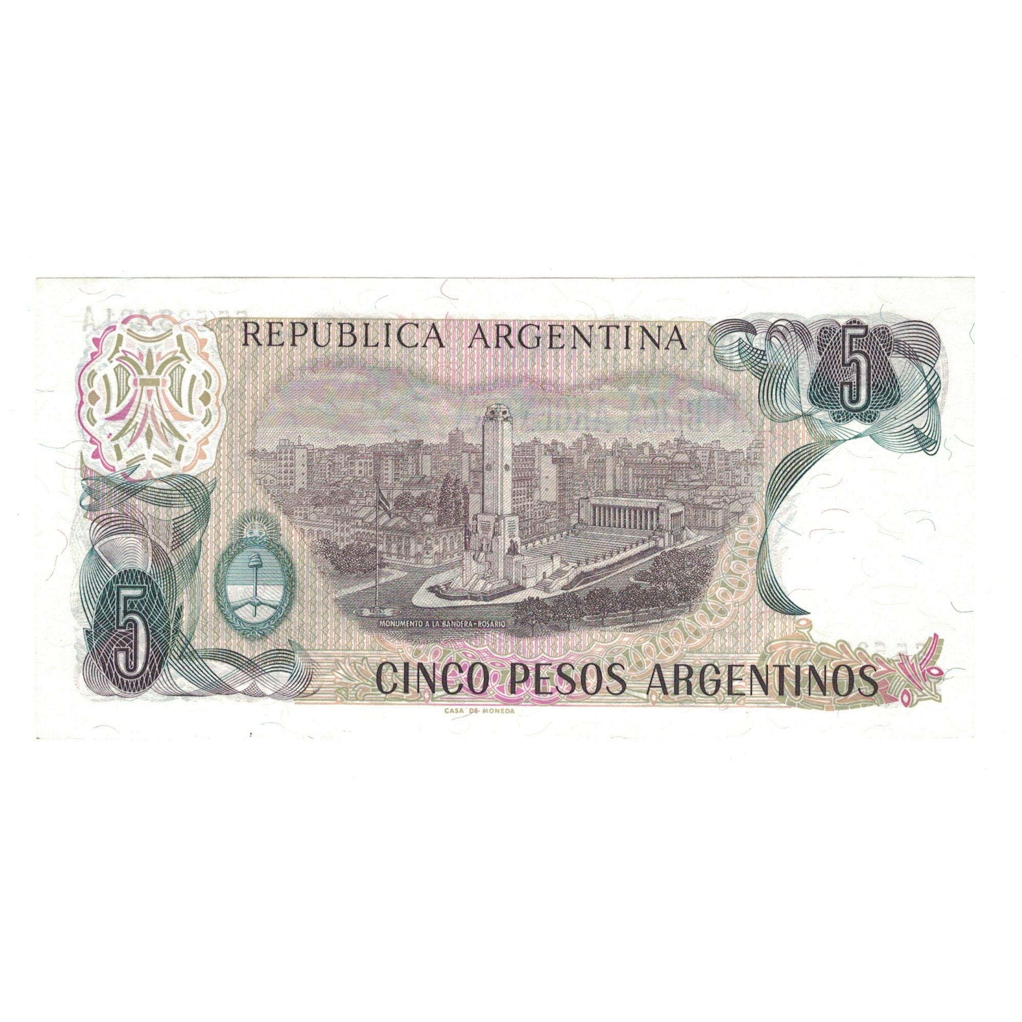 Billete, 5 Pesos Argentinos, Argentina, KM:312a, EBC+