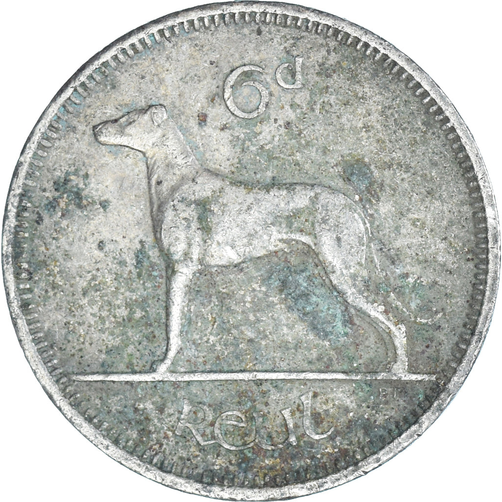 Moeda, Irlanda, 6 Pence, 1962
