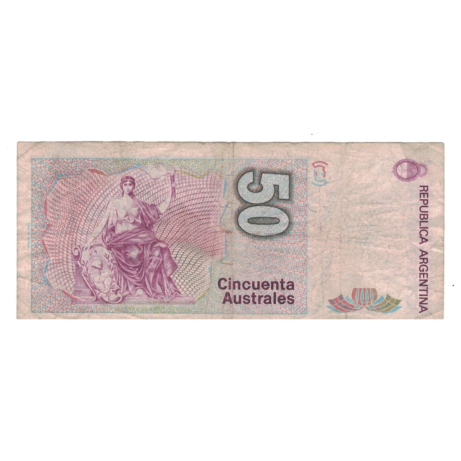 Billet, Argentine, 50 Australes, KM:326b, B