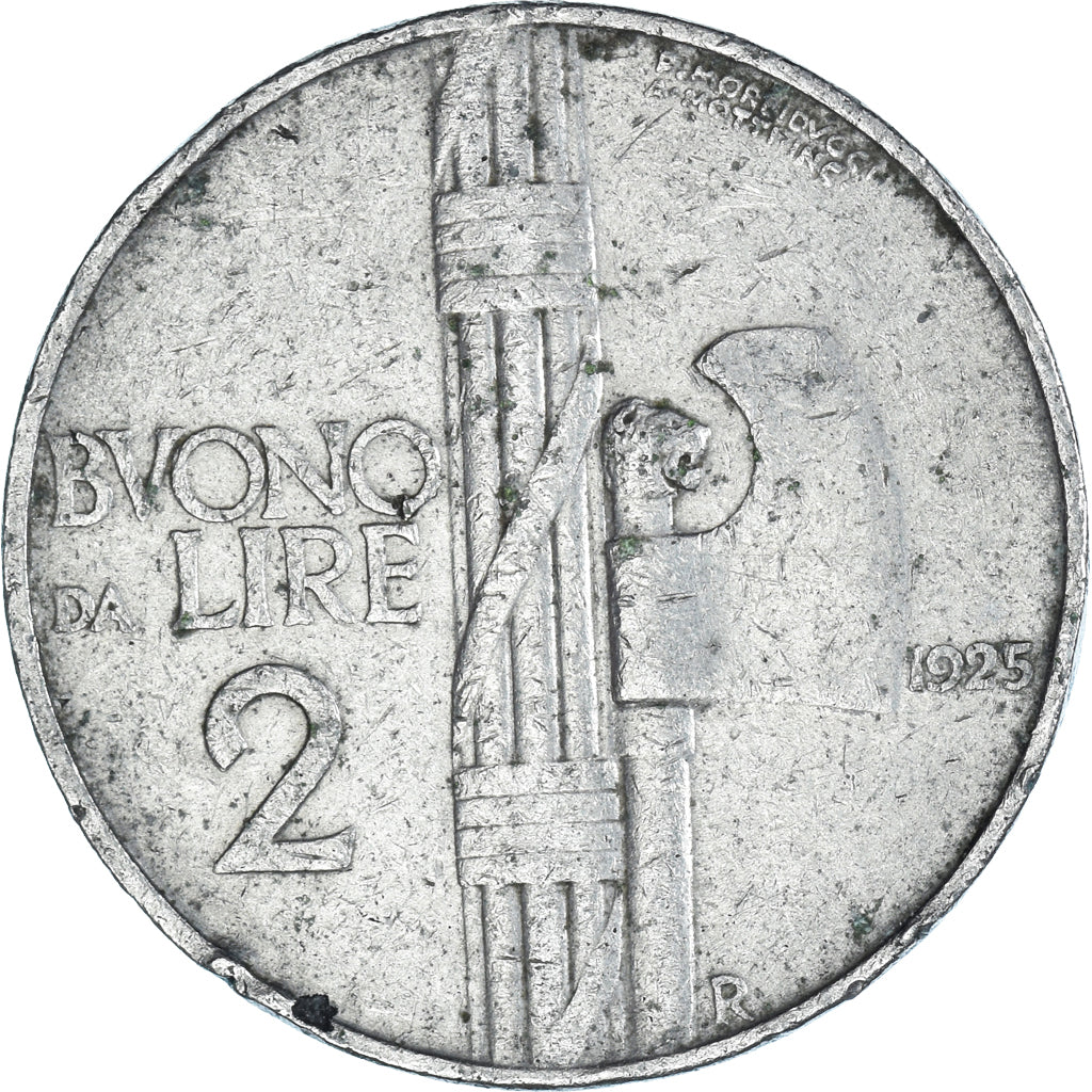 Moneda, Italia, 2 Lire, 1925