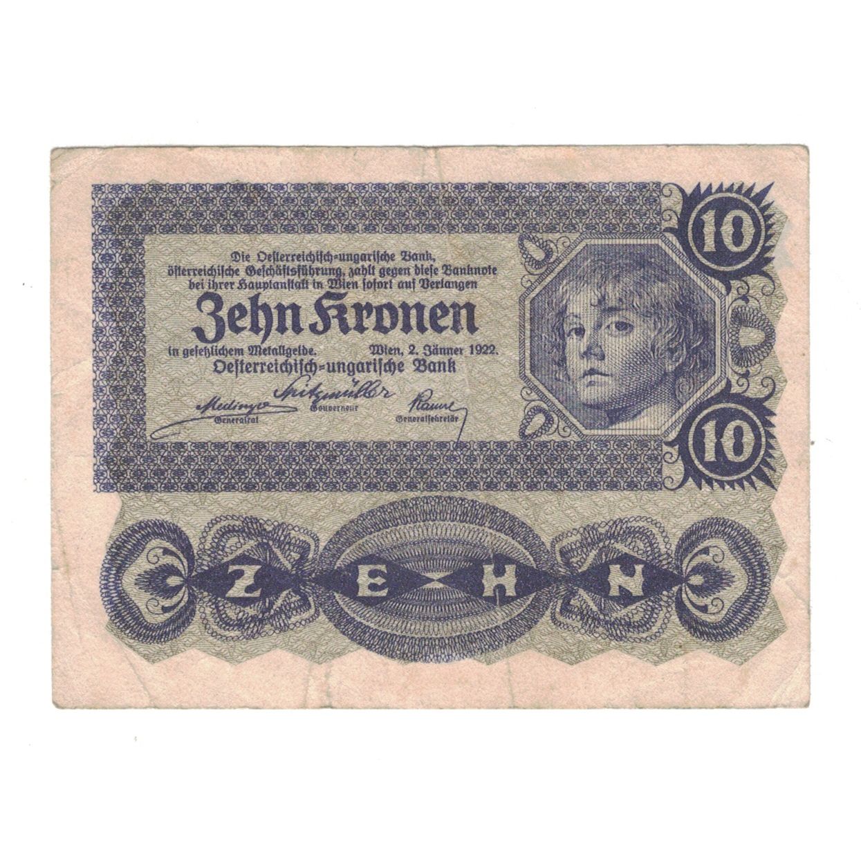 Billete, 10 Kronen, 1922, Austria, 1922-01-02, KM:75, BC