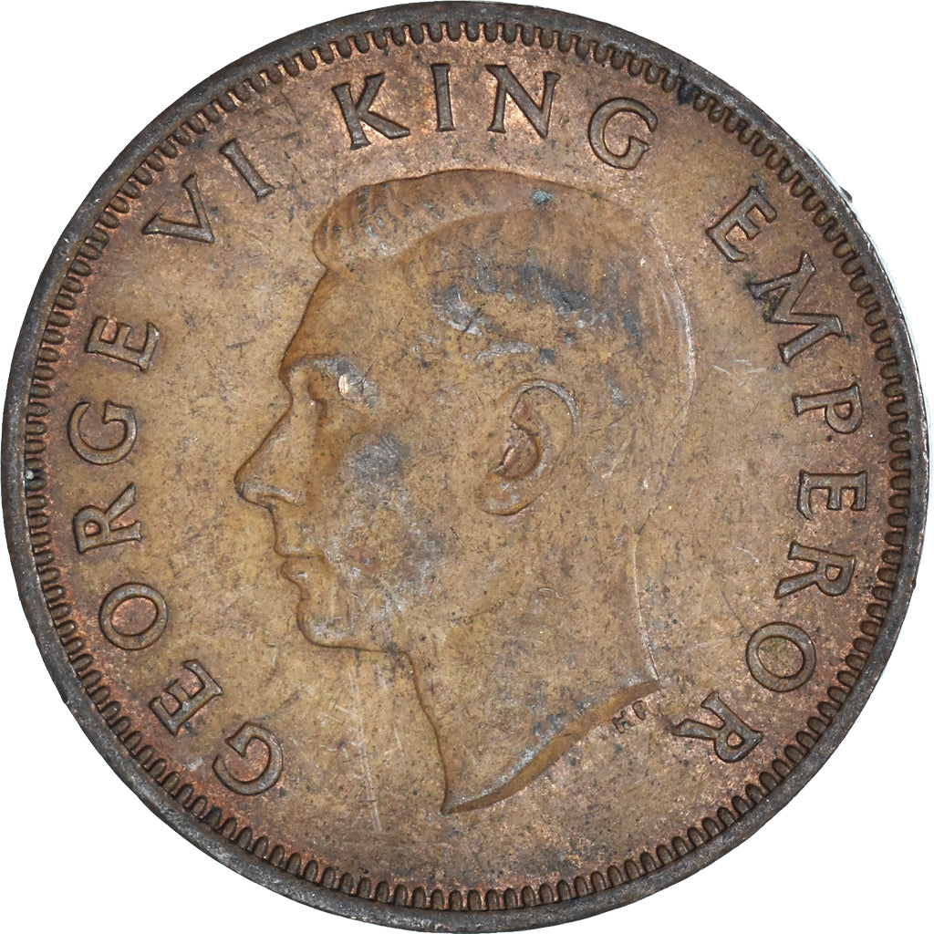 Coin, New Zealand, 1/2 Penny, 1944