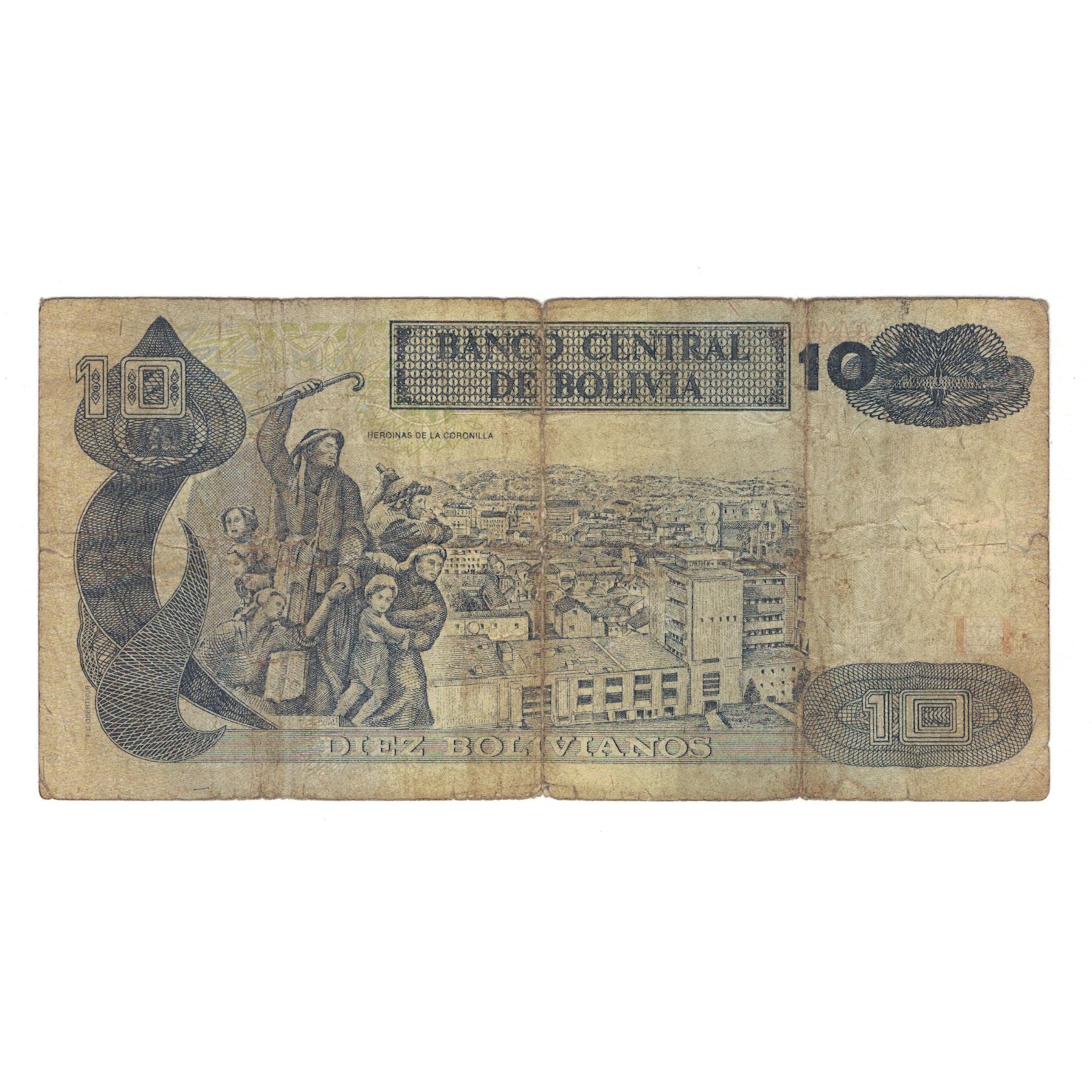 Billete, 10 Bolivianos, 1986, Bolivia, 1986-11-28, KM:204c, RC