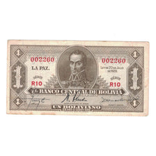Billete, 1 Boliviano, 1928, Bolivia, 1928-07-20, KM:128c, BC+