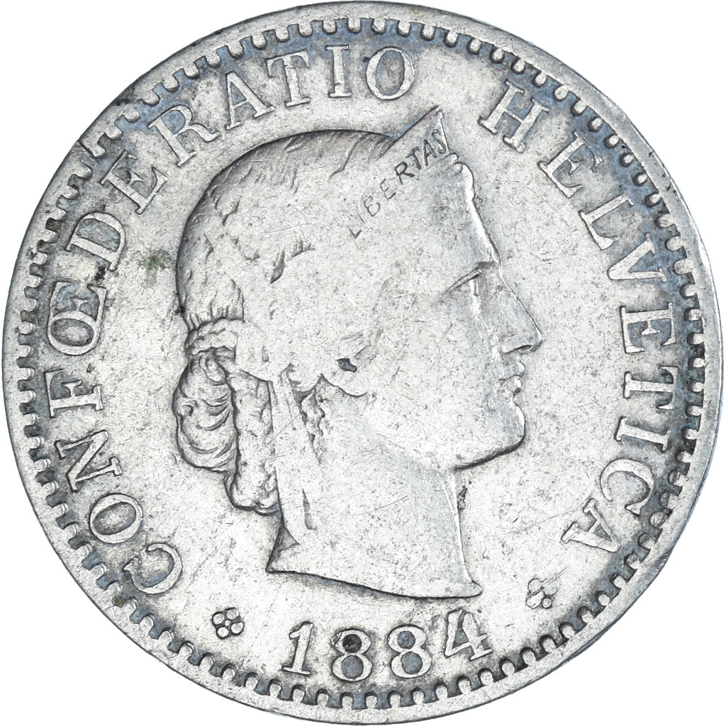Moneta, Szwajcaria, 20 Rappen, 1884
