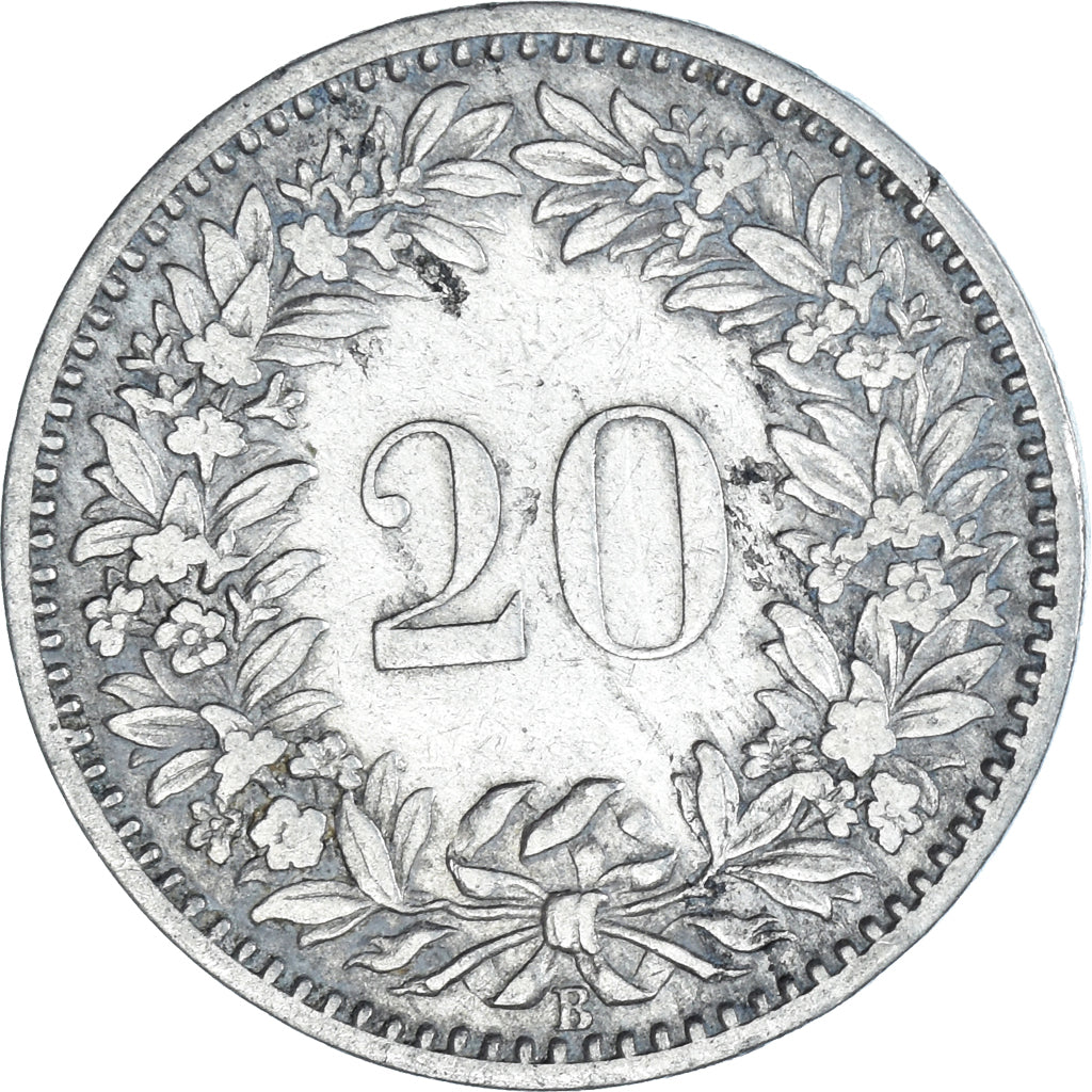 Moneta, Szwajcaria, 20 Rappen, 1884