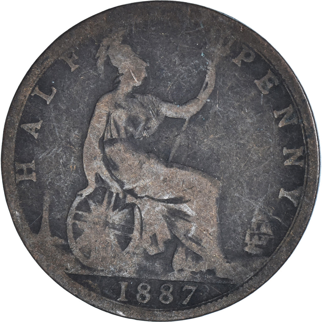 Coin, Great Britain, 1/2 Penny, 1887