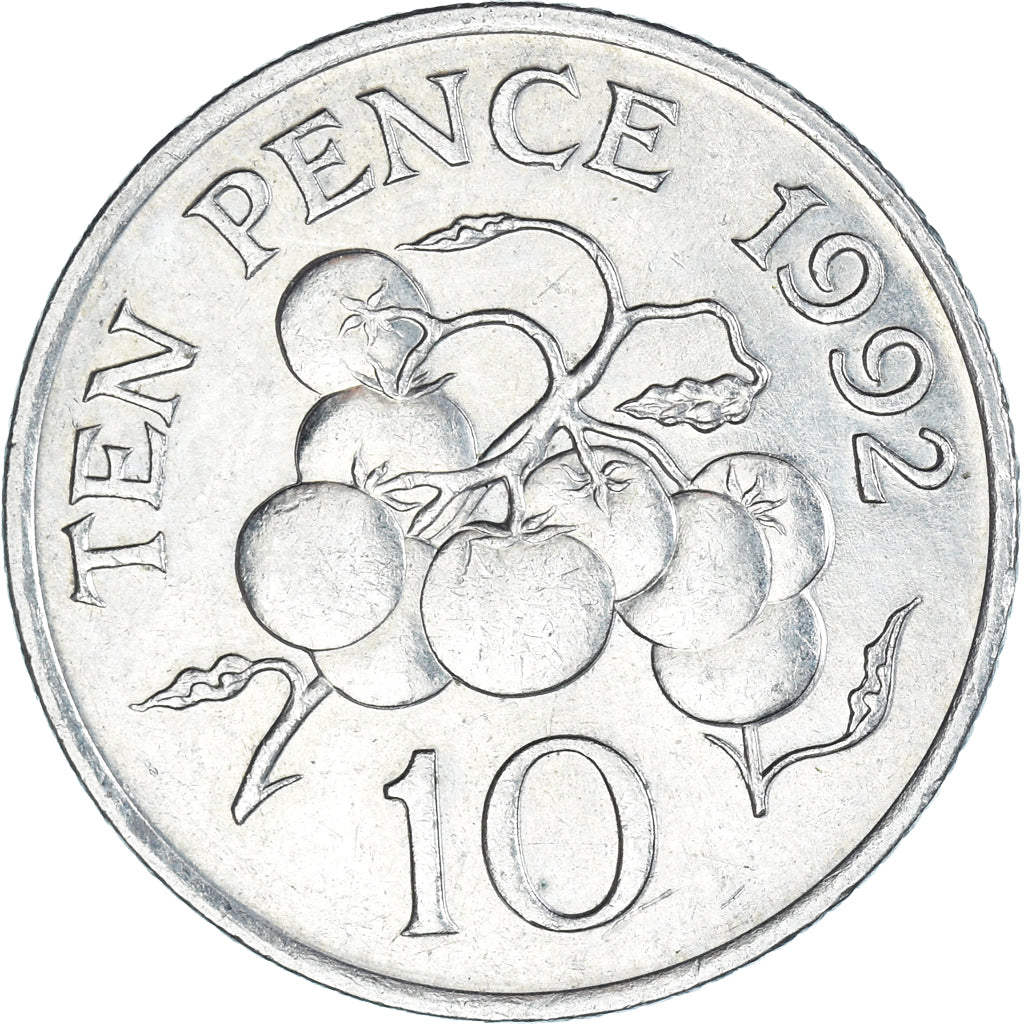 Monnaie, Guernesey, 10 Pence, 1992