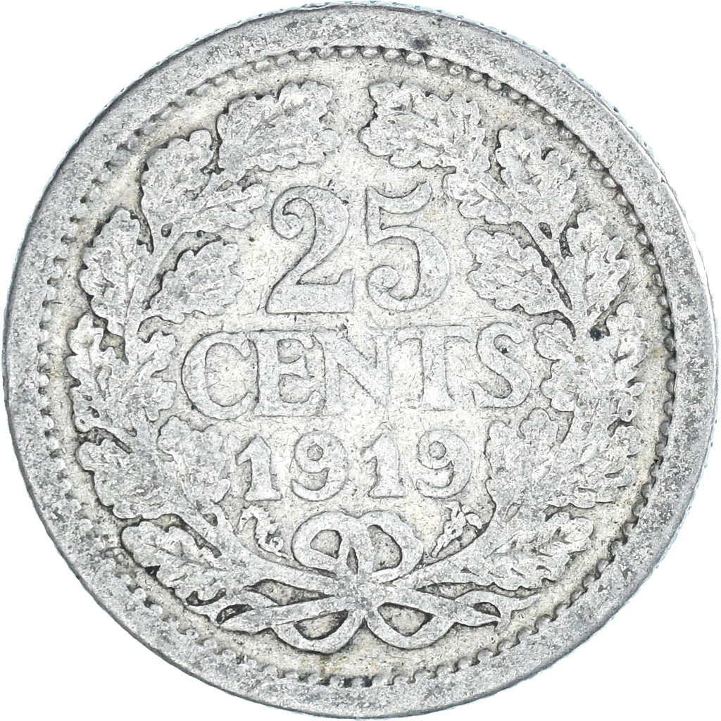 Monnaie, Pays-Bas, 25 Cents, 1919