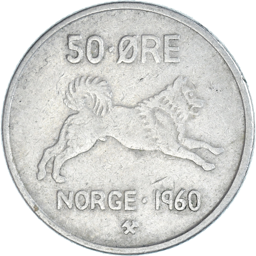 Moneda, Noruega, 50 Öre, 1960