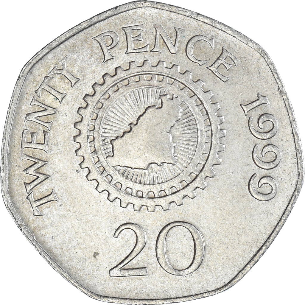 Coin, Guernsey, 20 Pence, 1999