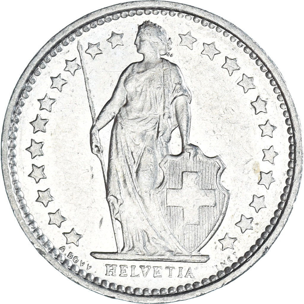 Coin, Switzerland, 1/2 Franc, 1977