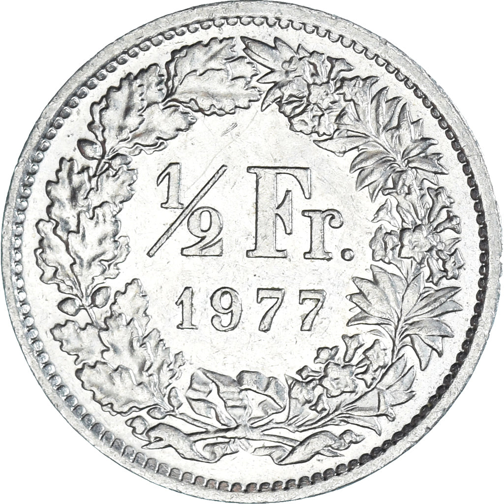 Coin, Switzerland, 1/2 Franc, 1977