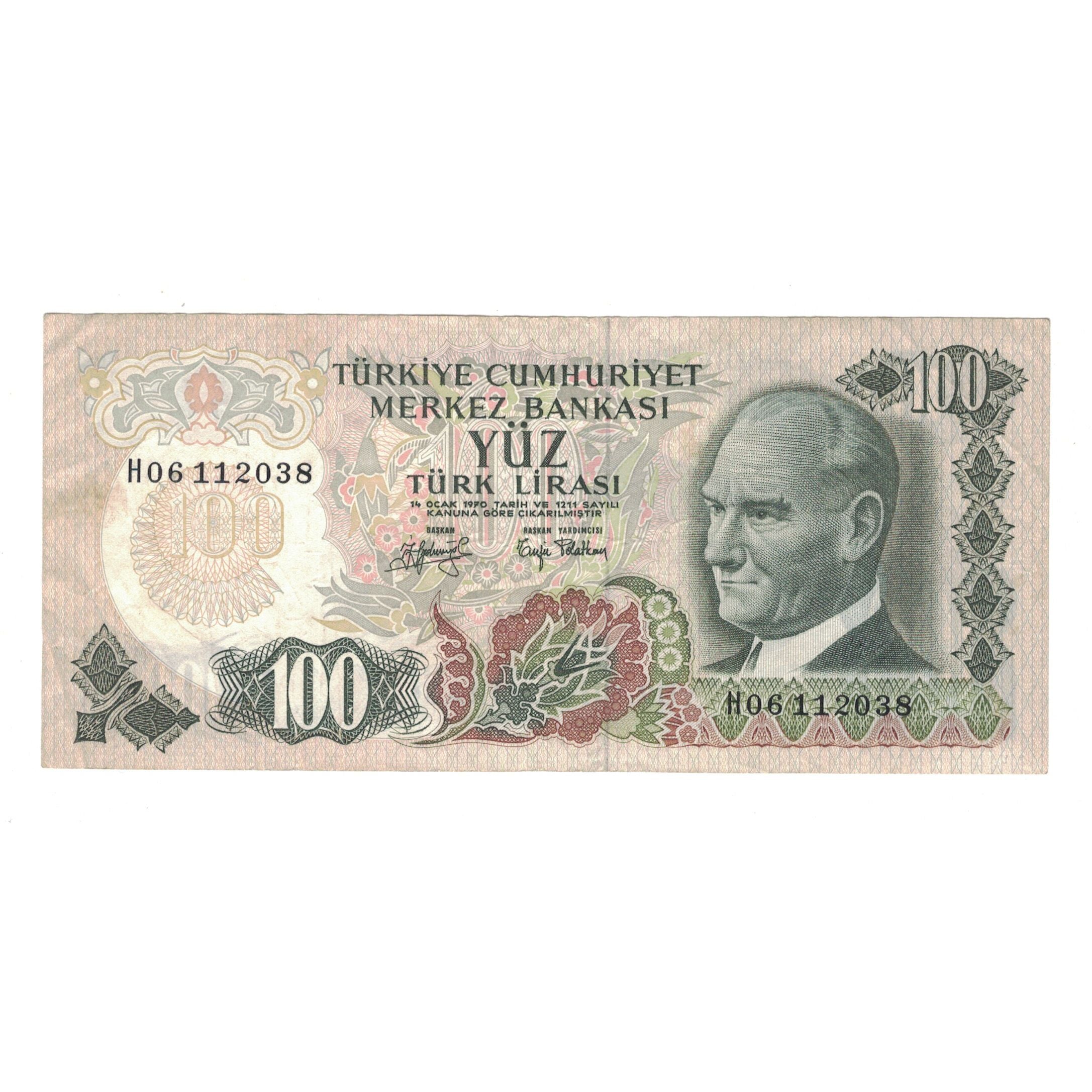 Nota, Turquia, 100 Lira, 1972, KM:189a, EF(40-45)