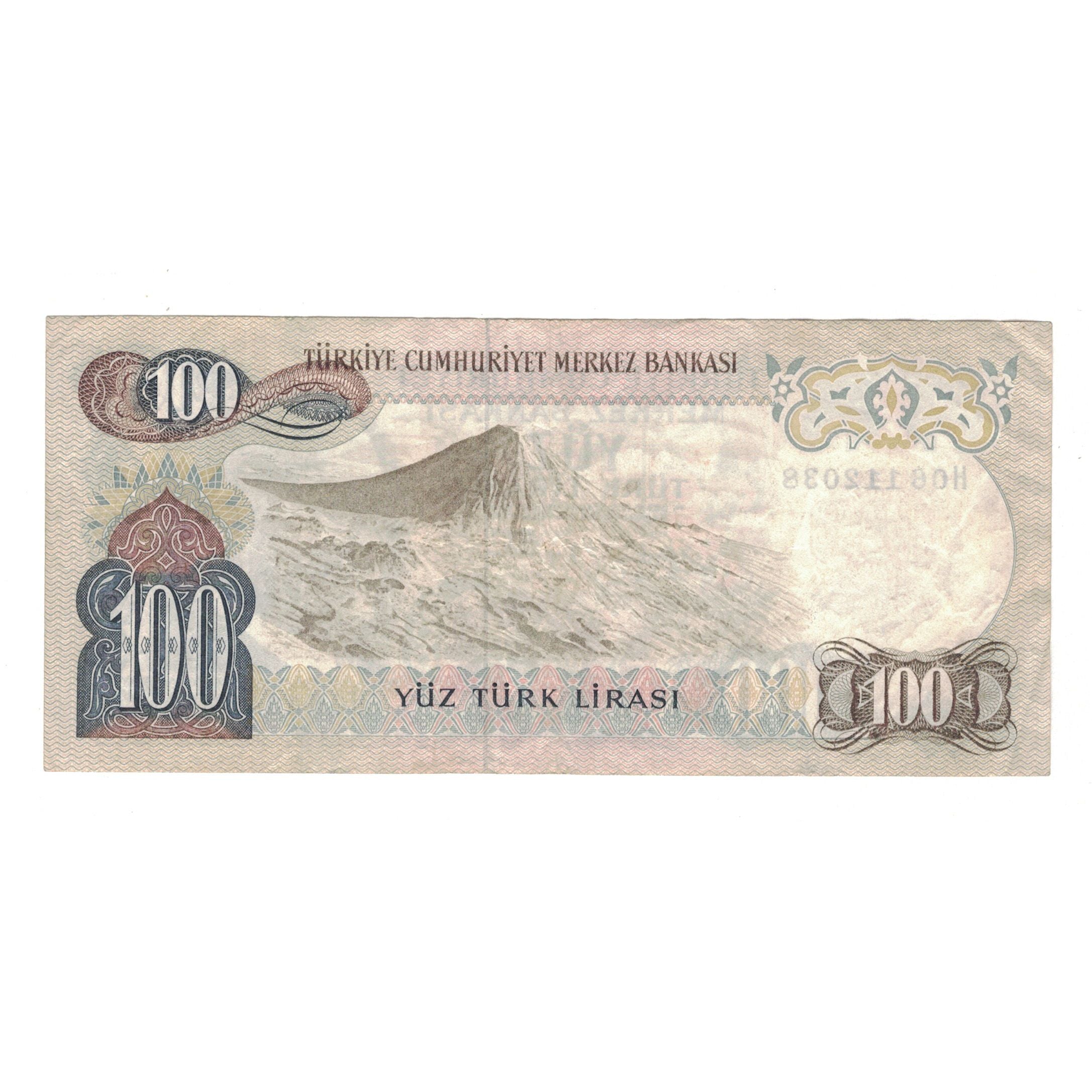 Nota, Turquia, 100 Lira, 1972, KM:189a, EF(40-45)