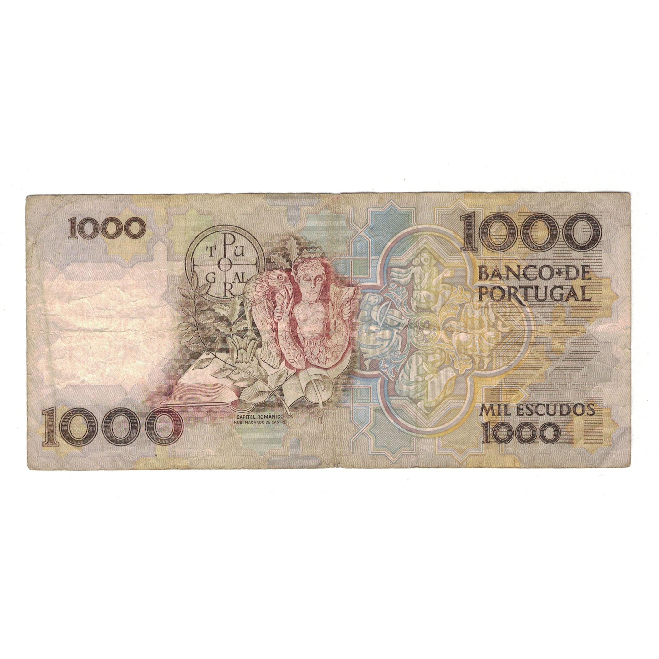 Nota, Portugal, 1000 Escudos, 1990, 1990-07-26, KM:181g, VF(30-35)