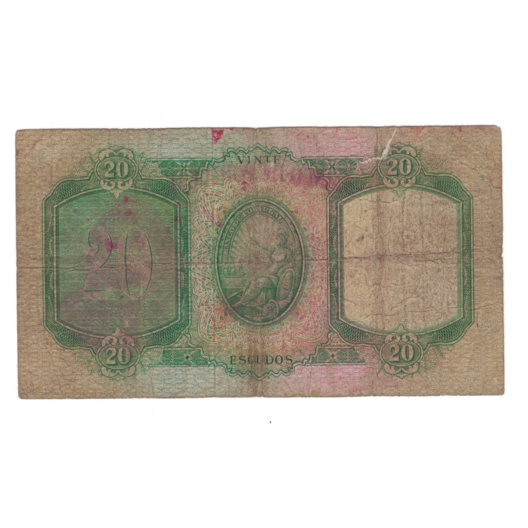 Banknote, Portugal, 20 Escudos, 1951, 1951-06-26, KM:153a, VG(8-10)