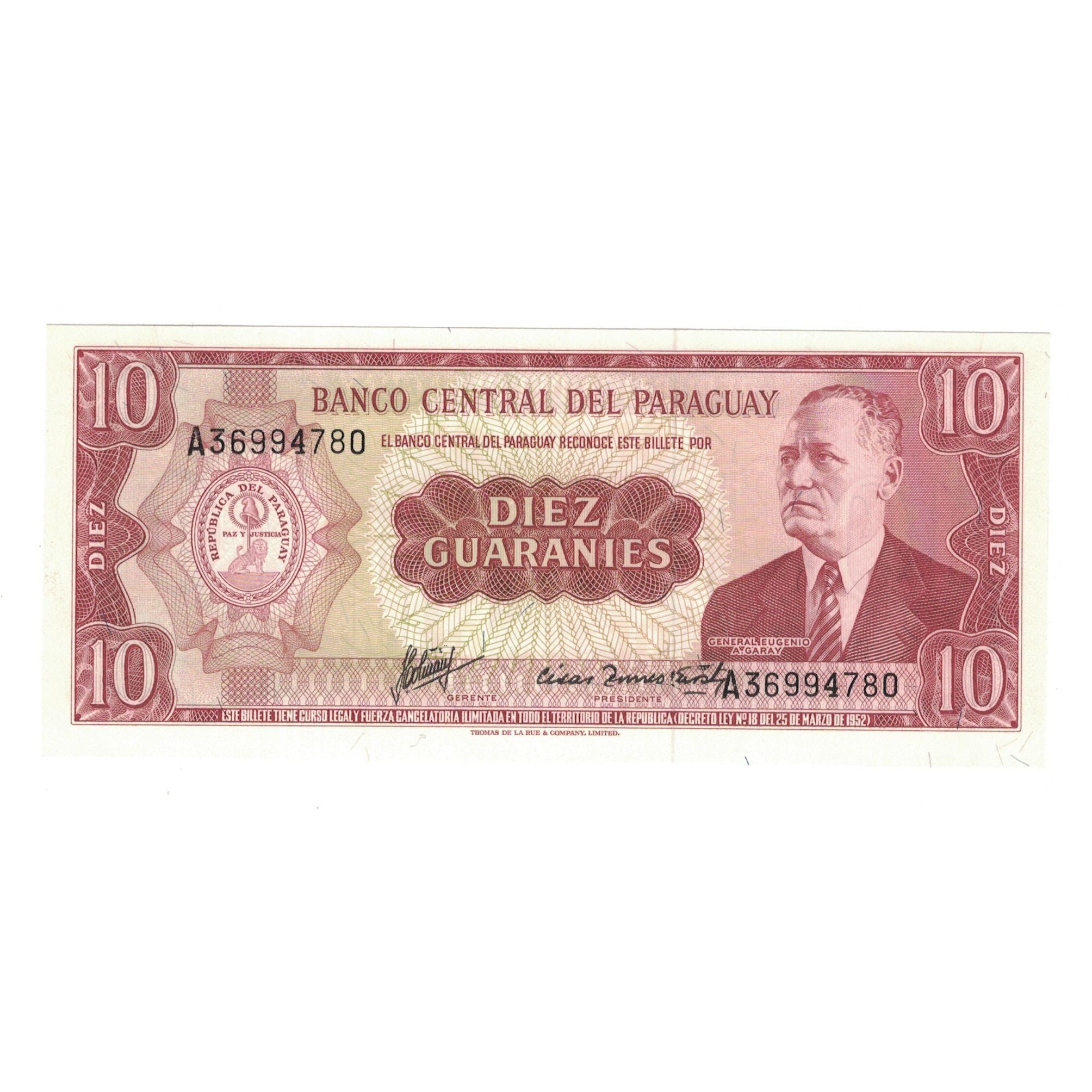 Billete, 10 Guaranies, Paraguay, KM:196b, UNC