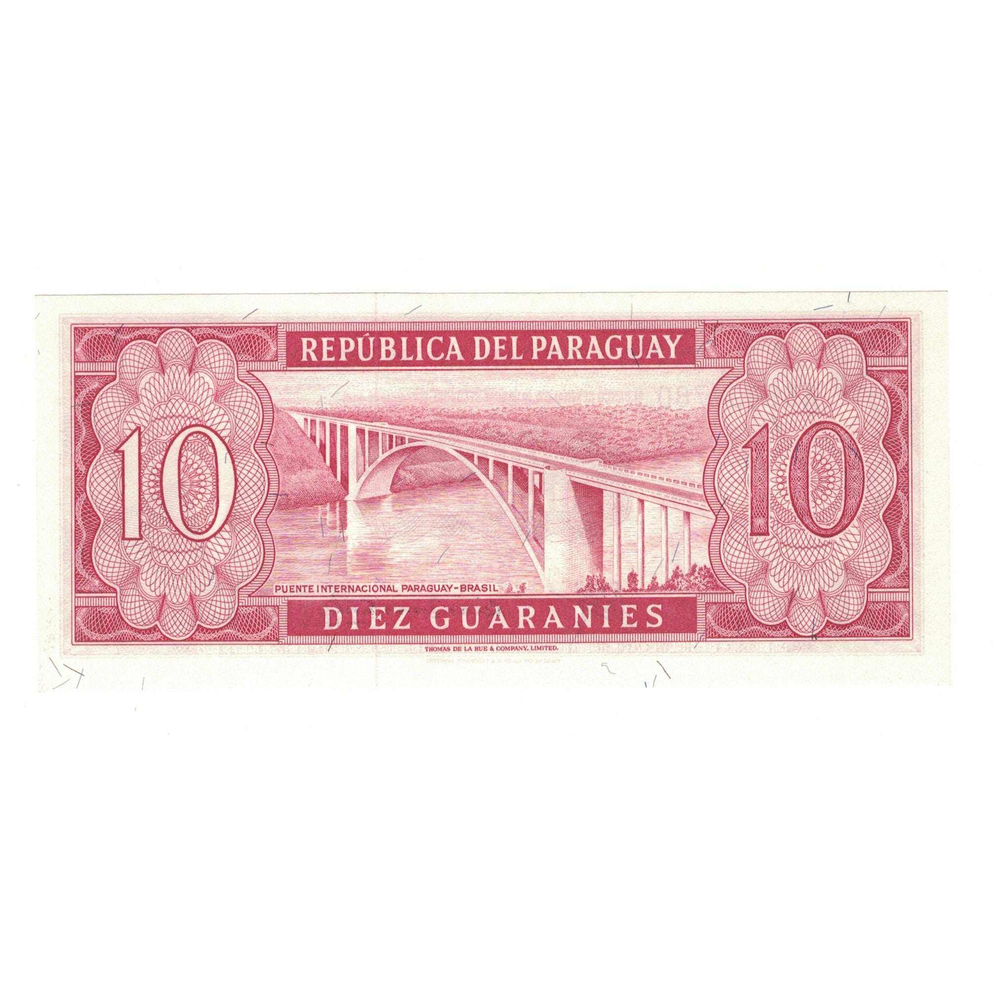 Billete, 10 Guaranies, Paraguay, KM:196b, UNC