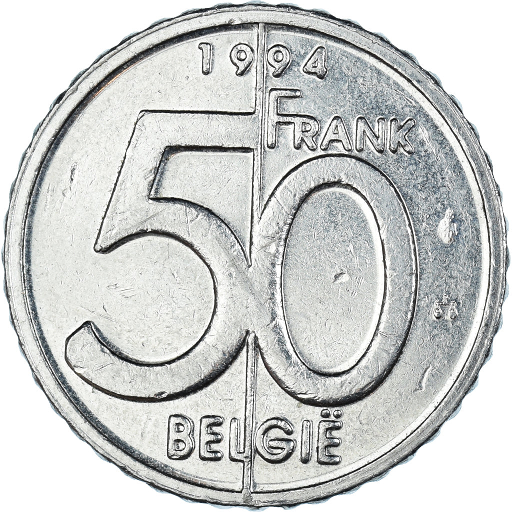 Coin, Belgium, 50 Francs, 50 Frank, 1994