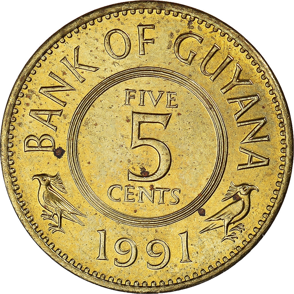 Münze, Guyana, 5 Cents, 1991