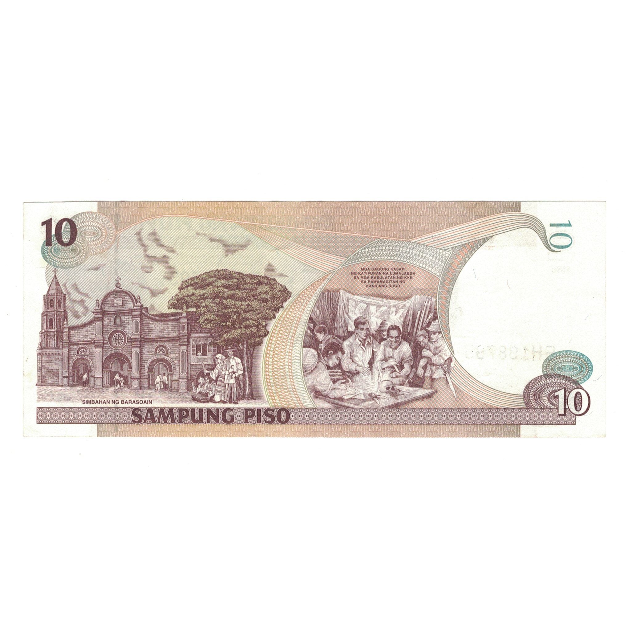 Nota, Filipinas, 10 Piso, KM:187b, EF(40-45)
