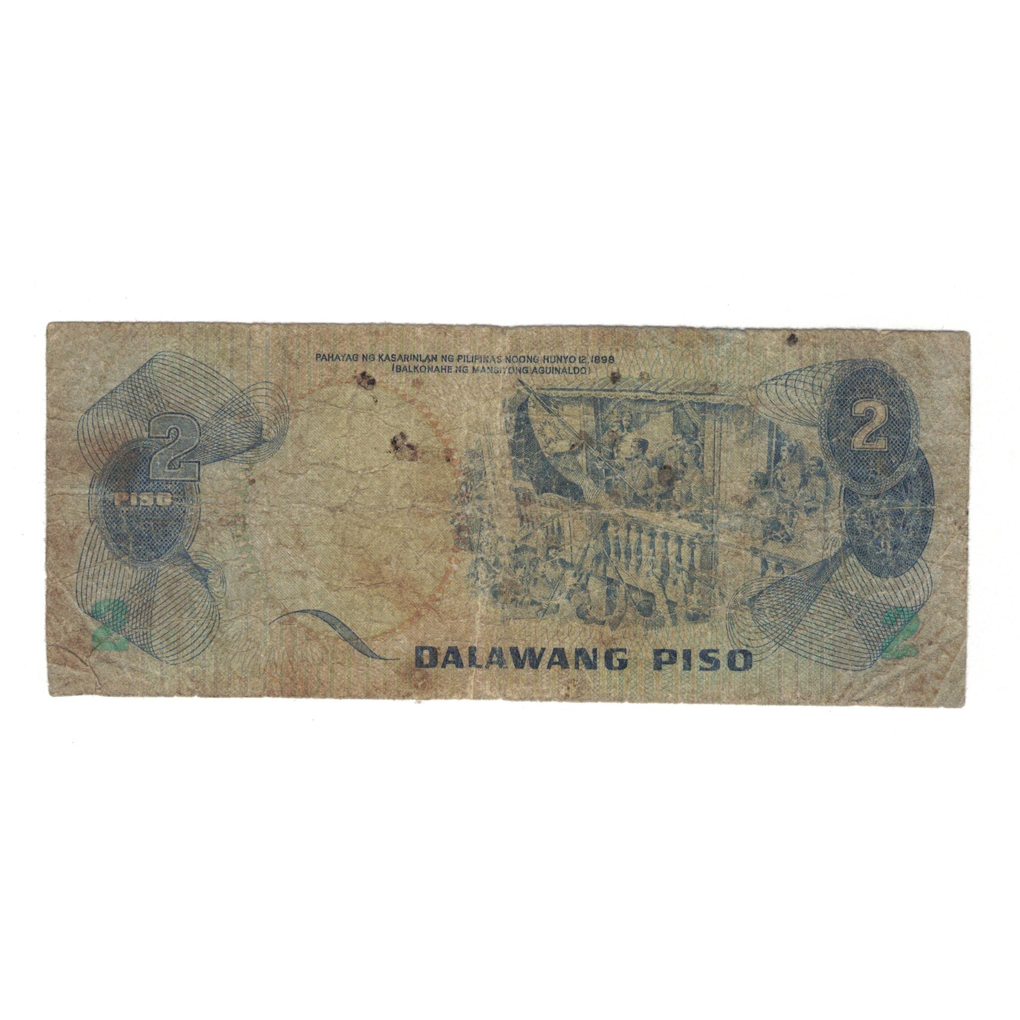 Nota, Filipinas, 2 Piso, KM:159b, VG(8-10)