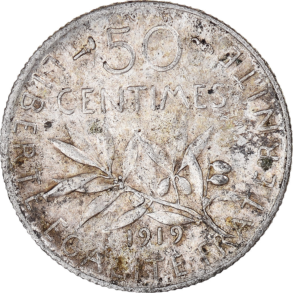 Münze, Frankreich, 50 Centimes, 1919