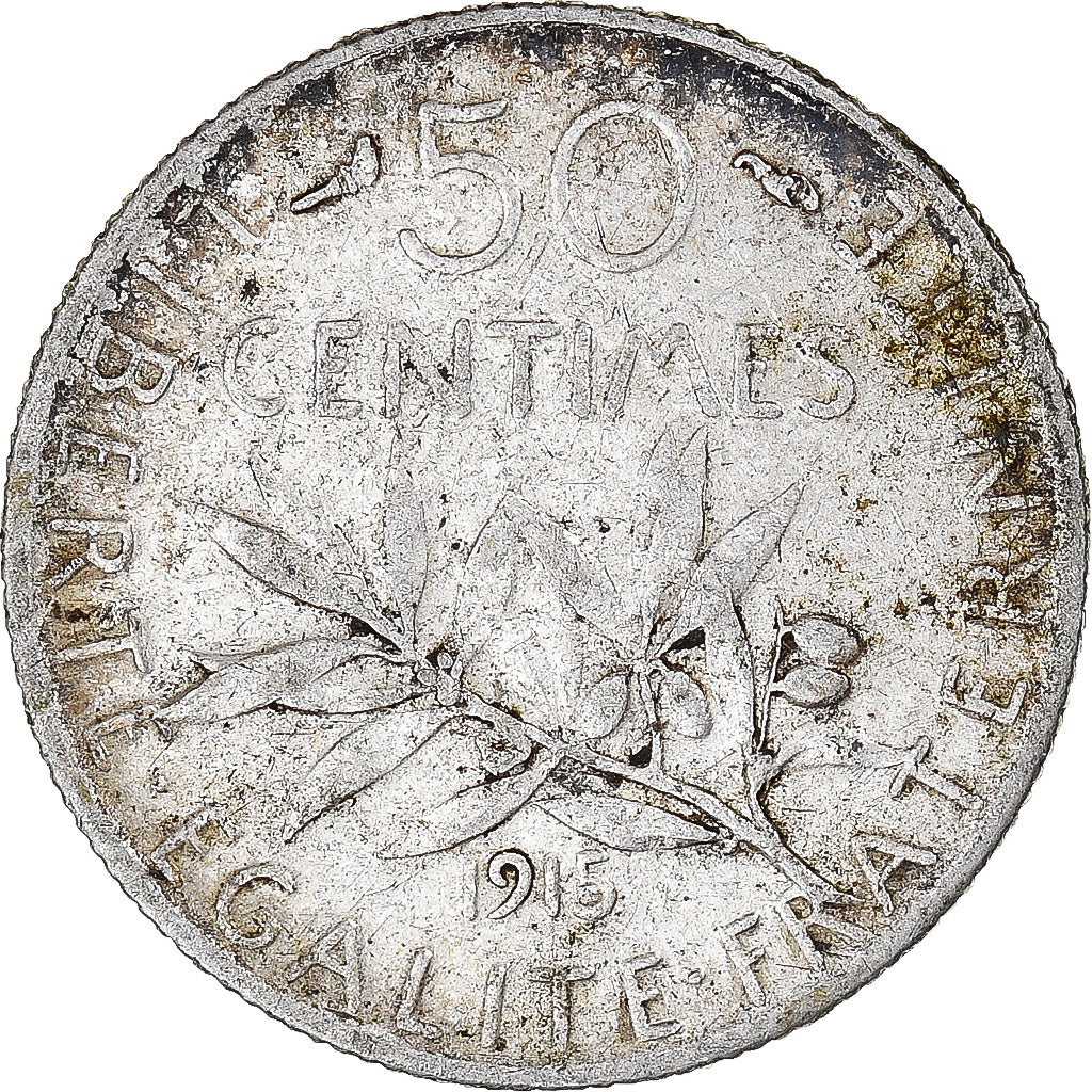 Münze, Frankreich, 50 Centimes, 1915