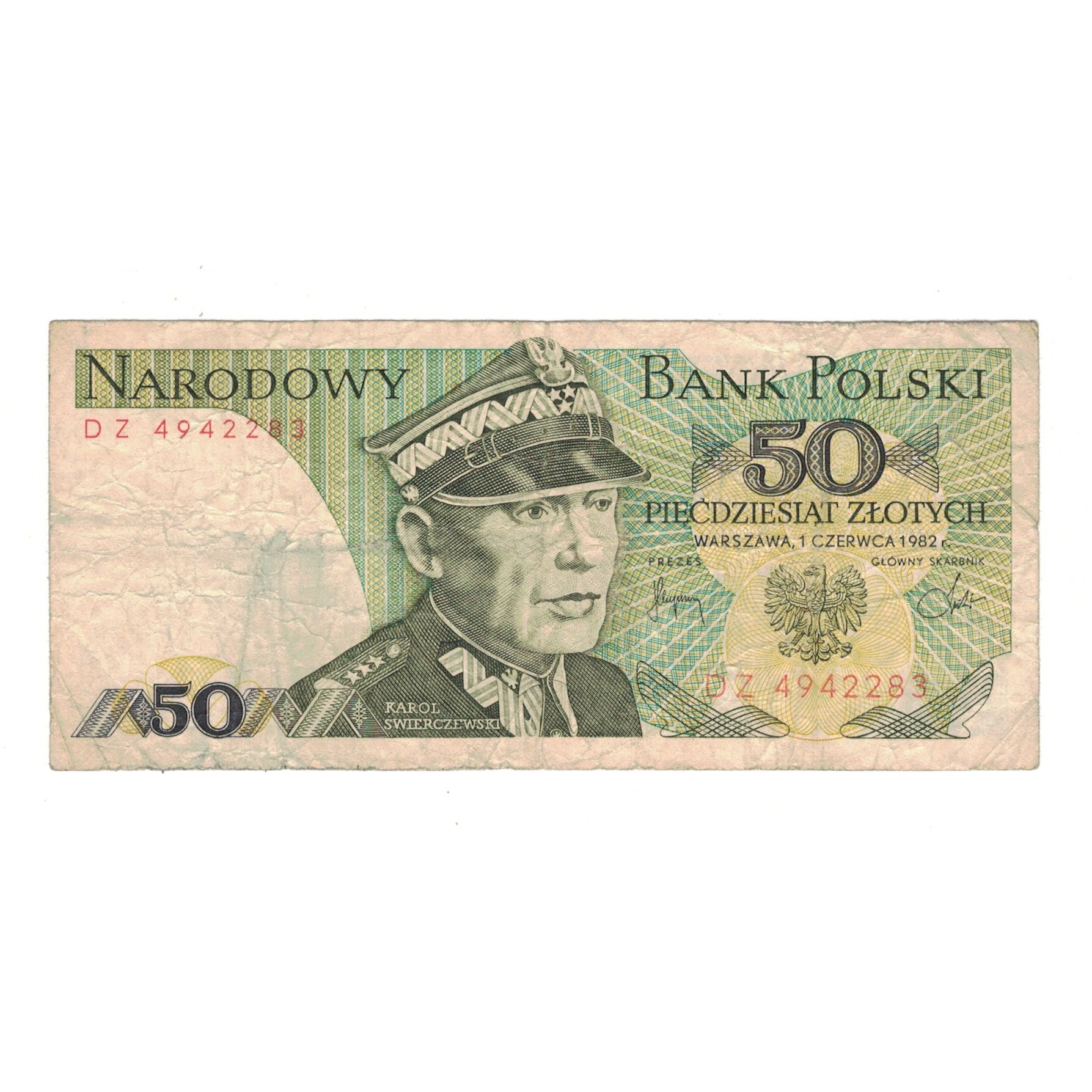 Banknote, Poland, 50 Zlotych, 1982, 1982-06-01, KM:142b, VF(30-35)