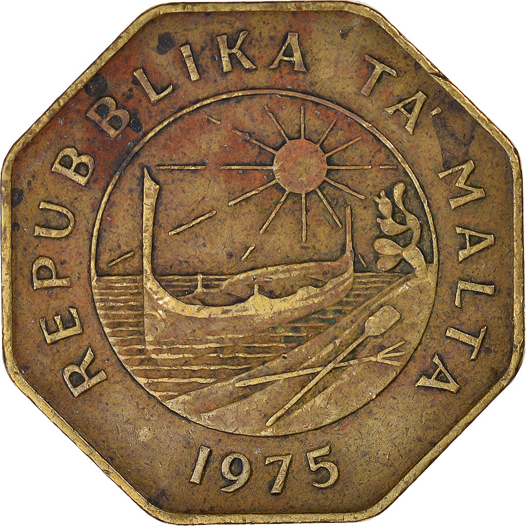 Munten, Malta, 25 Cents, 1975
