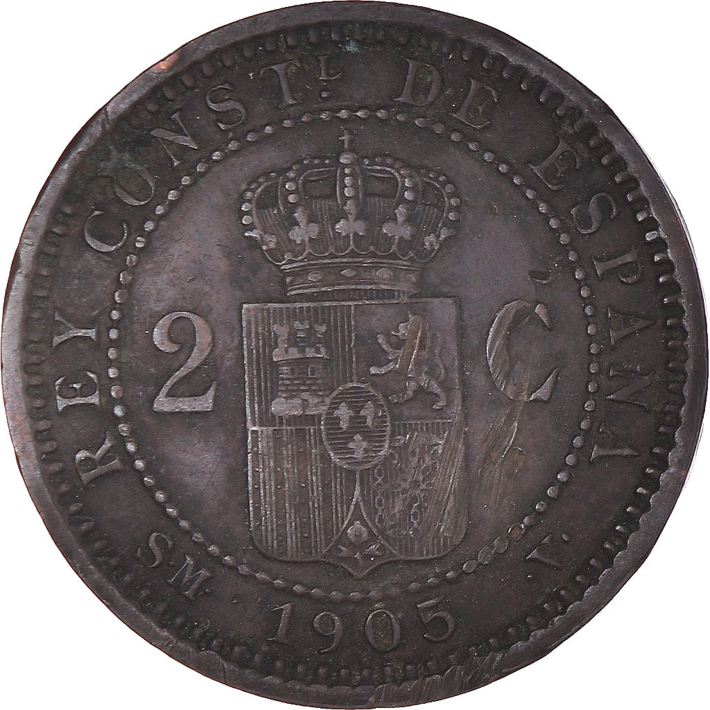 Moneda, España, 2 Centimos, 1905