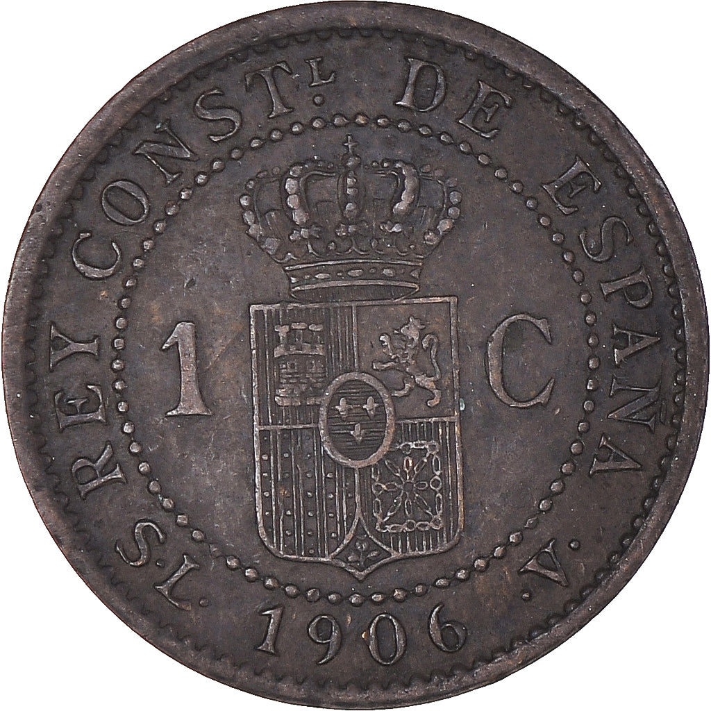 Moneta, Hiszpania, Centimo, 1906