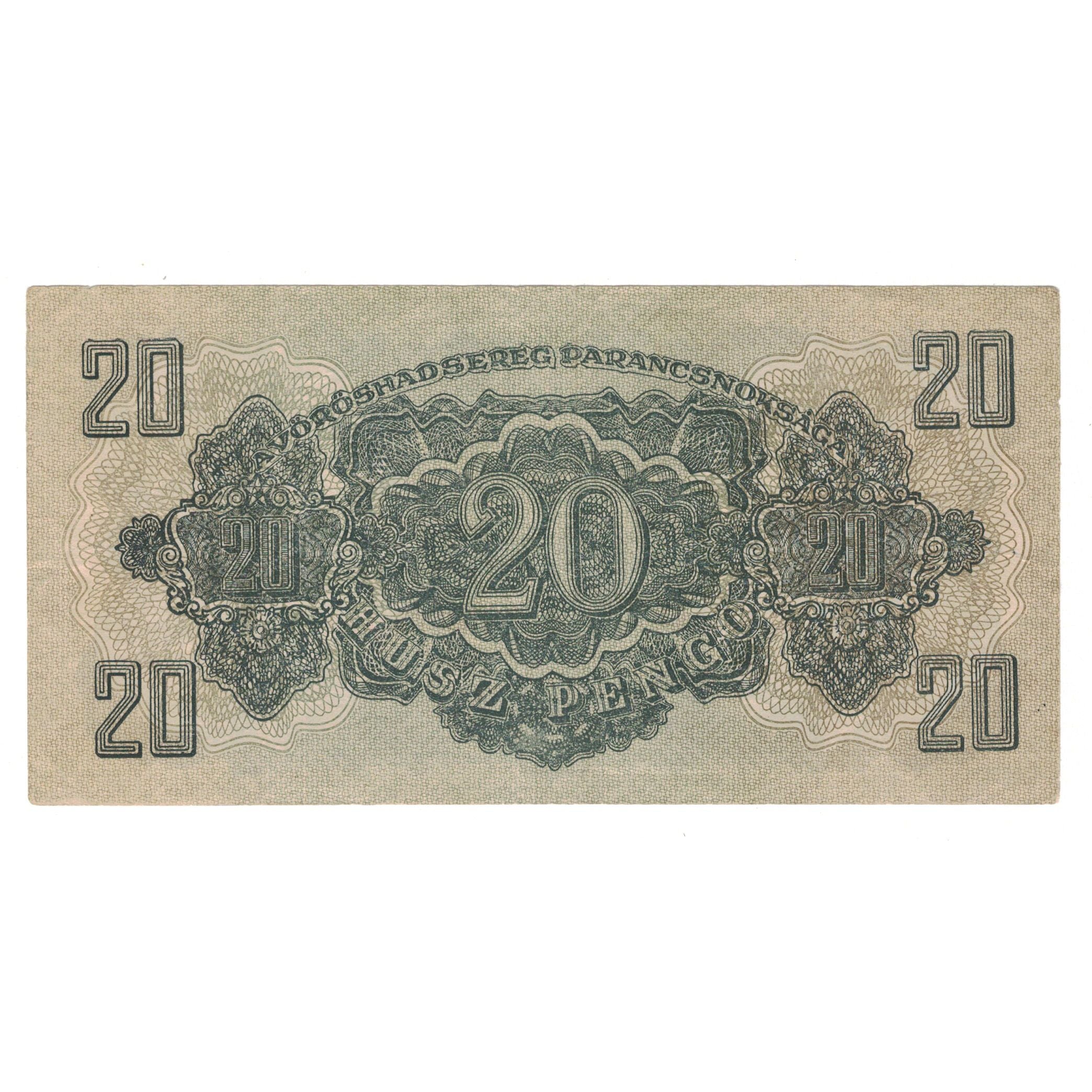 Geldschein, Ungarn, 20 Pengö, 1944, KM:M6b, SS