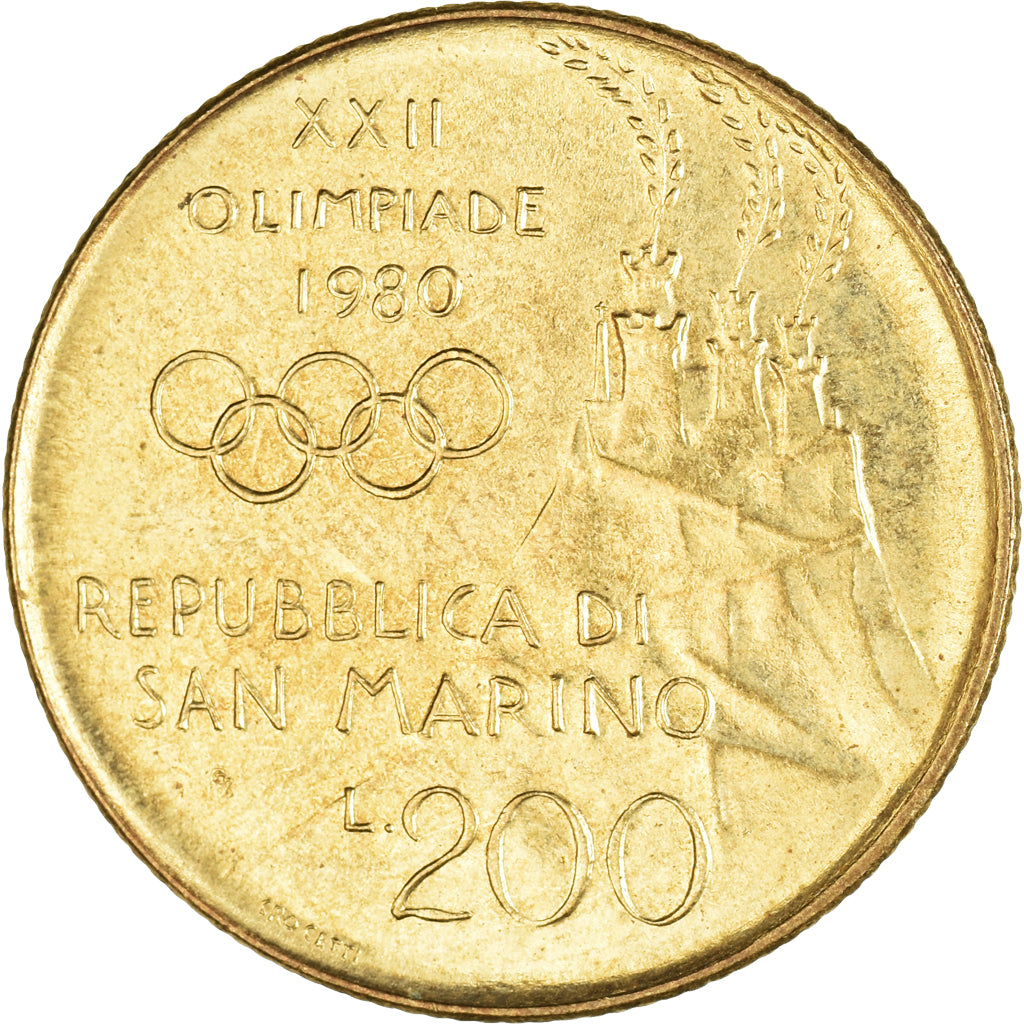 Moneta, San Marino, 200 Lire, 1980