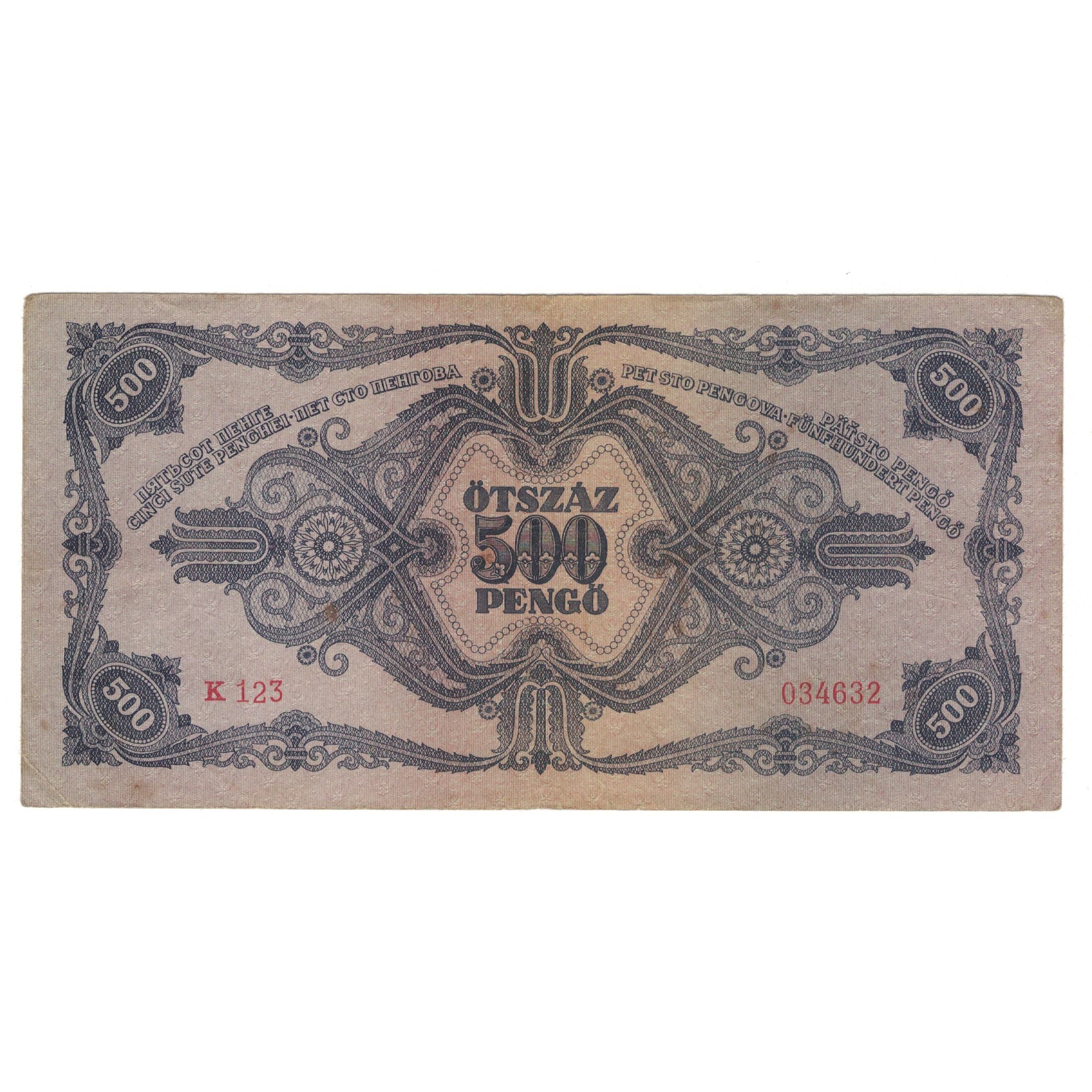 Banknote, Hungary, 500 Pengö, 1945, 1945-05-15, KM:117a, EF(40-45)