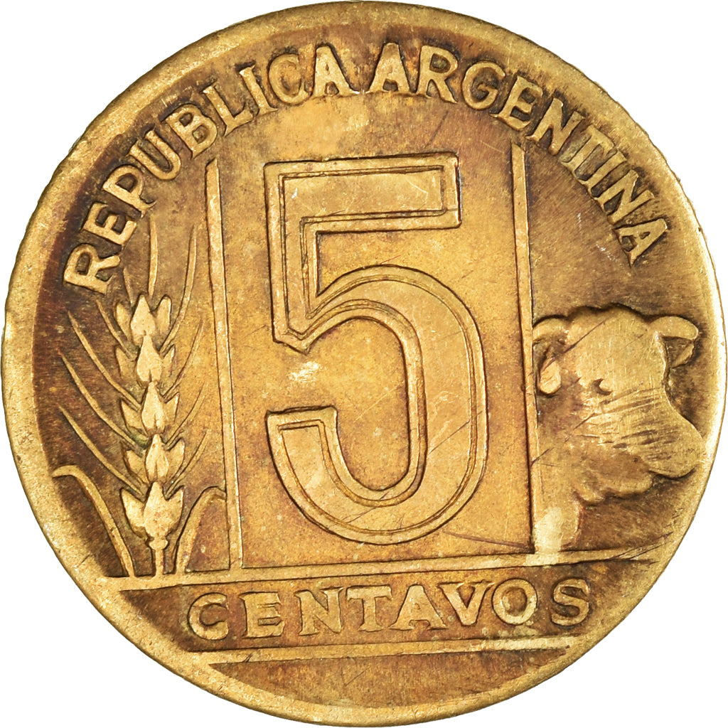 Coin, Argentina, 5 Centavos, 1946