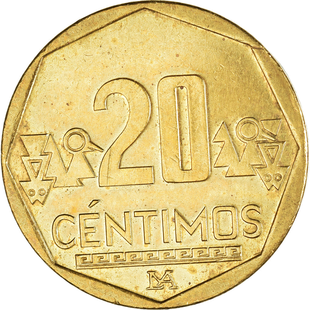Monnaie, Pérou, 20 Centimos, 2004